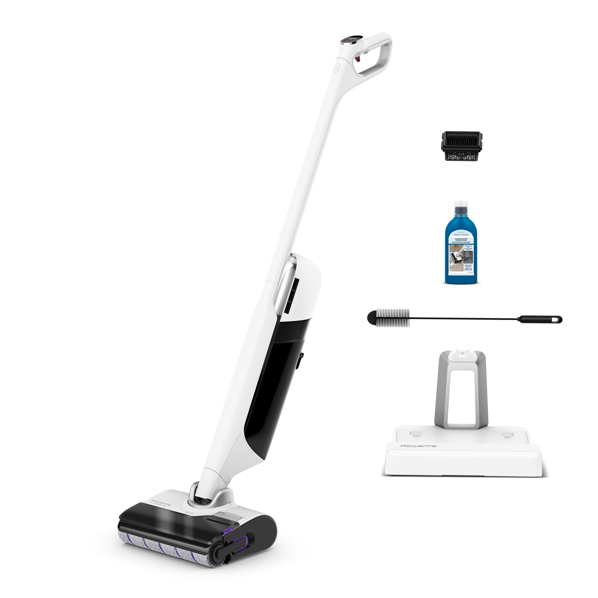 Rowenta Nass-Trocken-Akkusauger X-Clean 12, Nass- und Trockensauger, 200 W, beutellos, 90 °C Selbstreinigung, Clean-Cut, 180° flach, Randreinigung