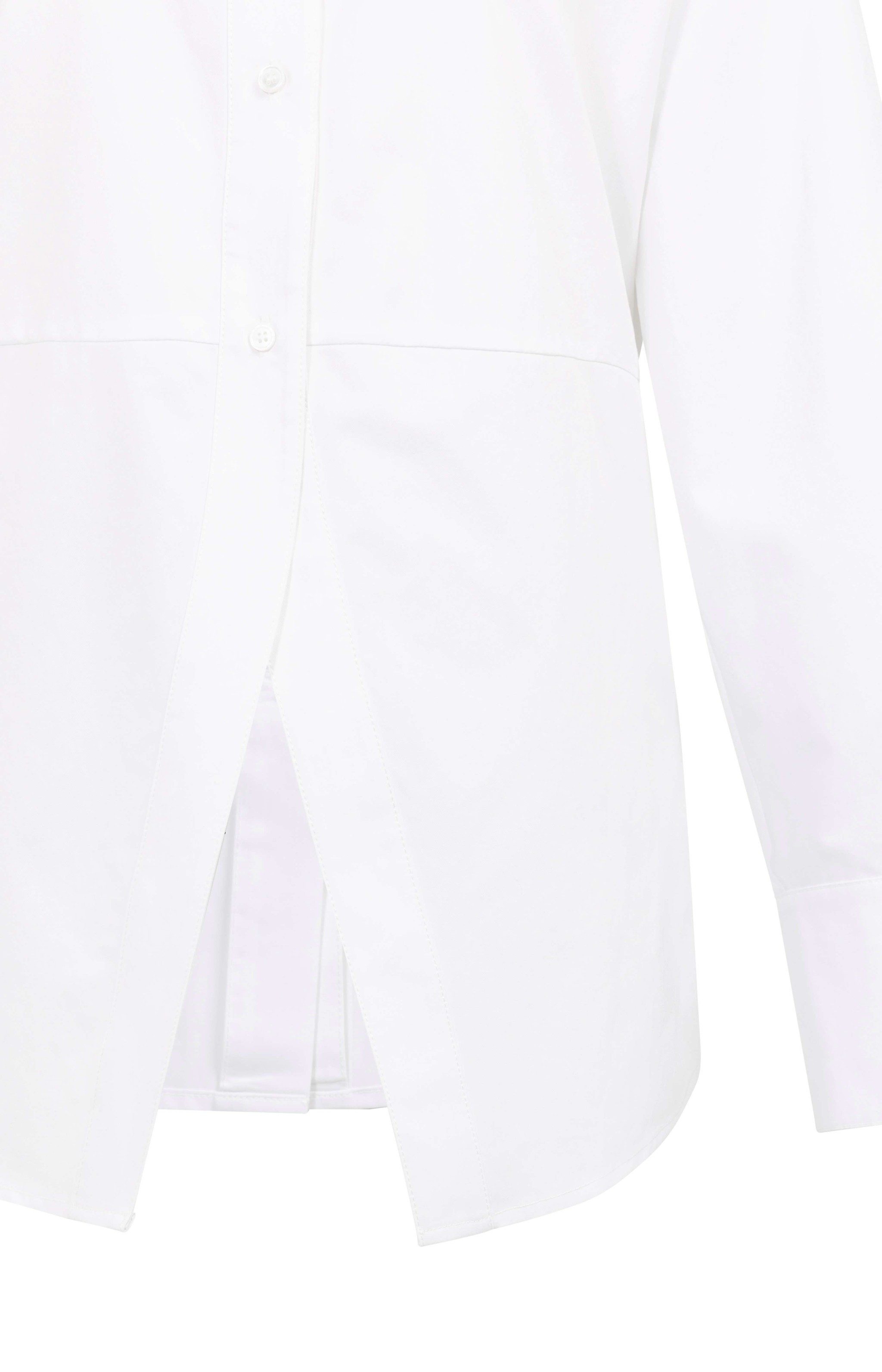 YAYA Kurzarmbluse Popelinebluse mit Schlitz günstig online kaufen