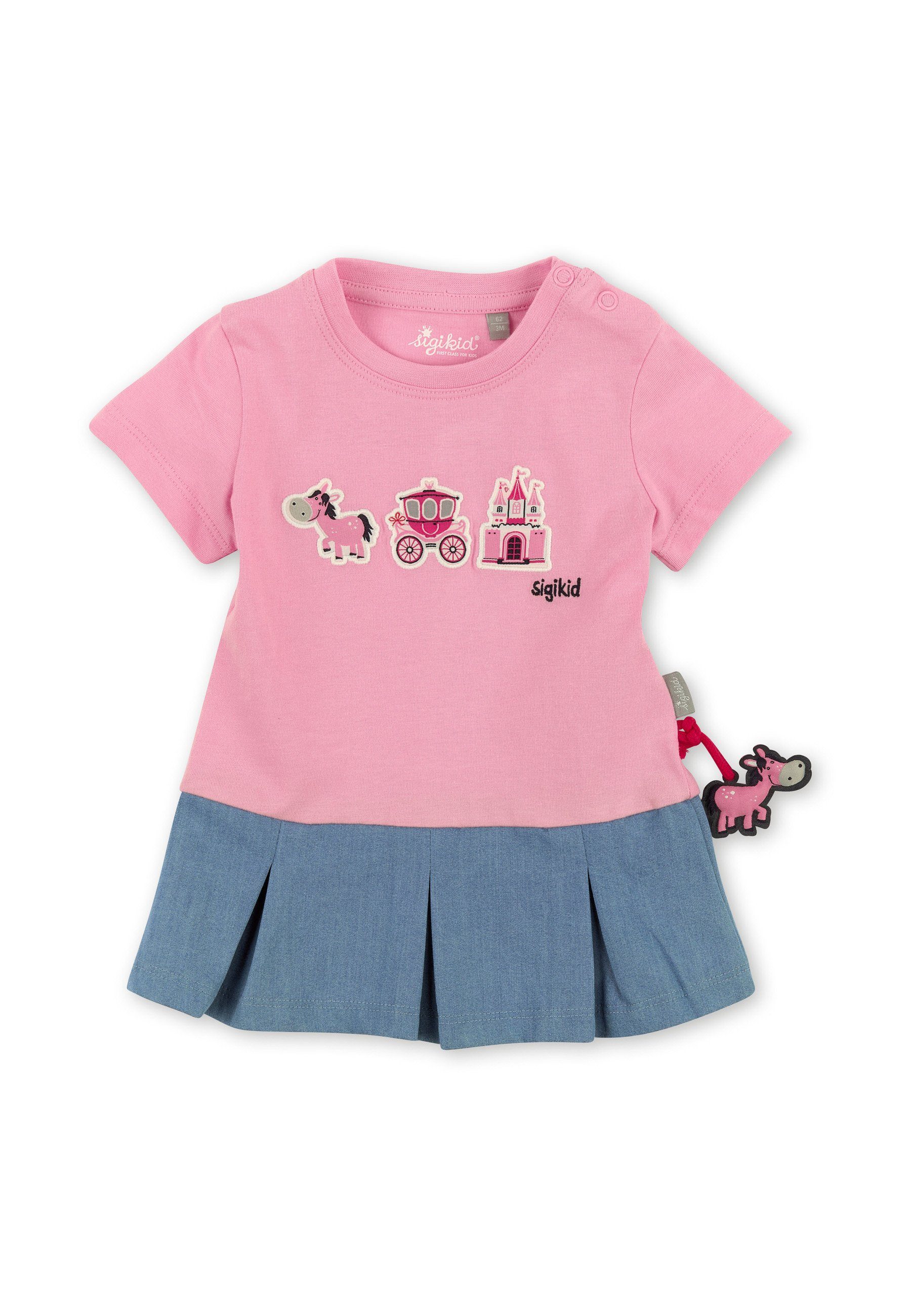 Sigikid Sommerkleid Baby Kleid Sommerkleid, kurzarm (1-tlg) pink
