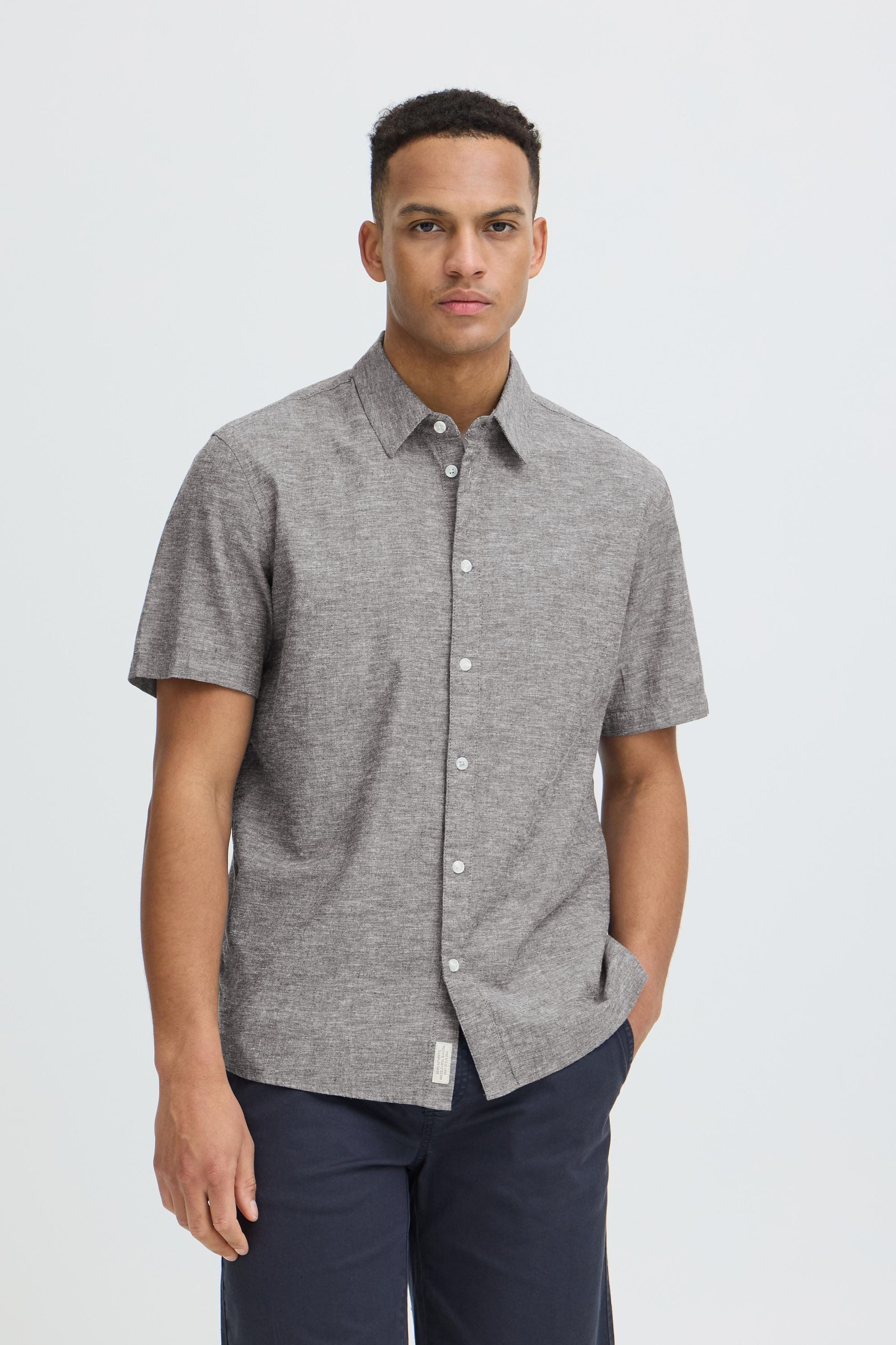 Blend Leinenhemd BHAban Slub Linen Mix Leinen-Mix Hemd in Melange-Optik