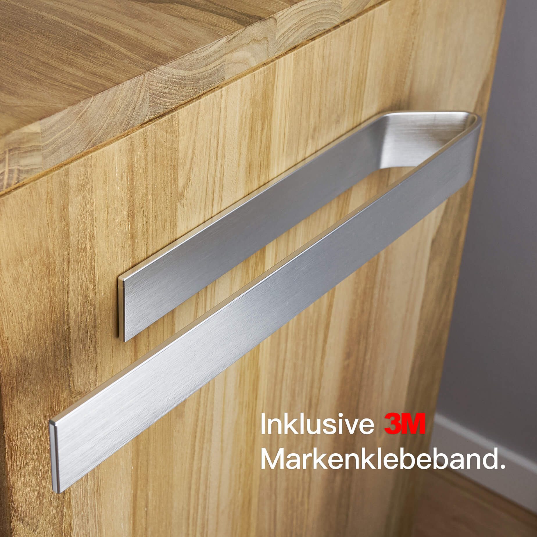 Designfabrik Hamburg Handtuchhalter ohne Bohren, Handtuchstange zum Kleben, Handtuchring selbstklebend, inkl. Markenklebeband für besonders starken Halt – Bild 4 von 5