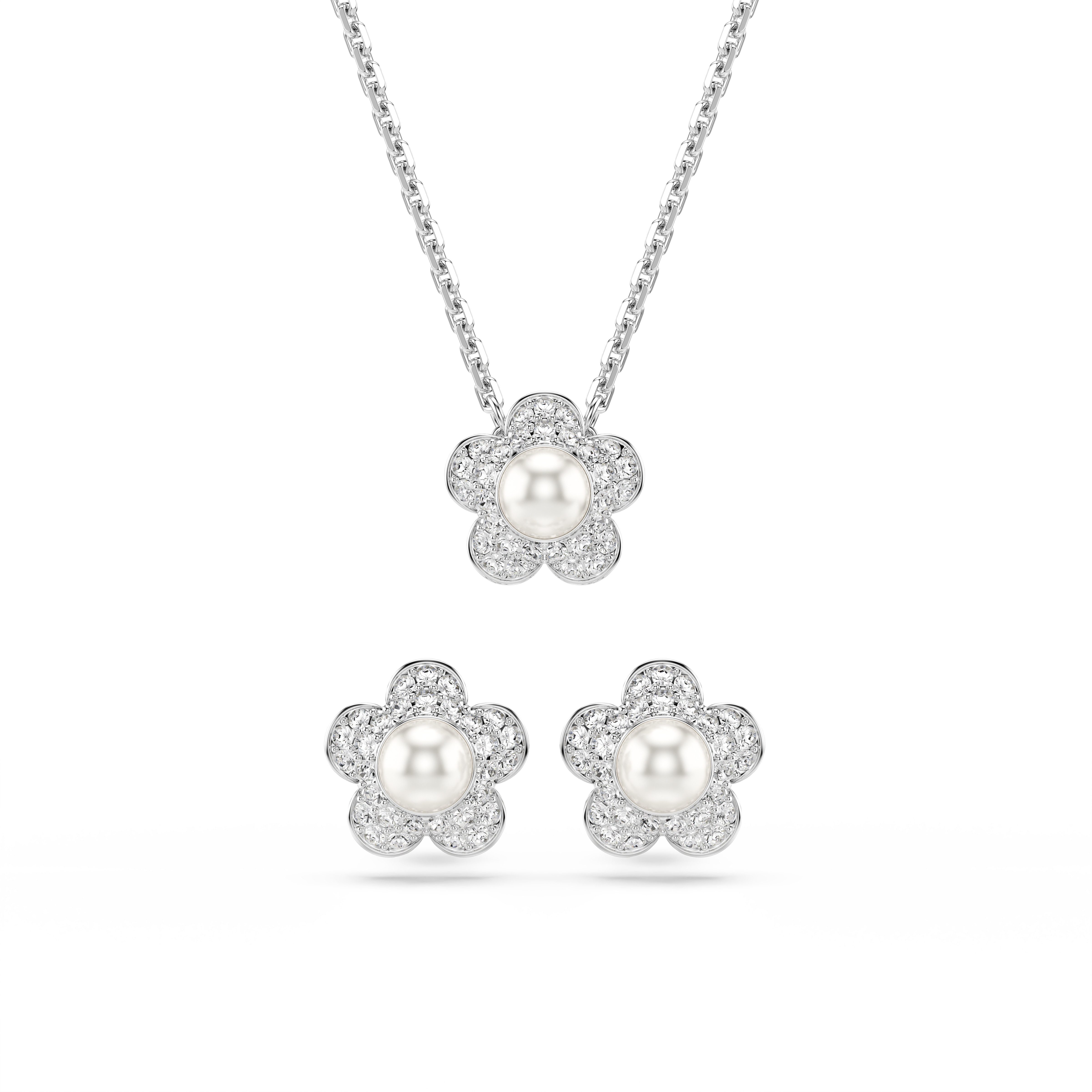 Swarovski Ohrring und Ketten Set Multipack Schmuck Geschenk CAPSULE (Set, 3-tlg., inkl. Schmuckbox), mit Swarovski® Kristallen, mit Swarovski® Perle