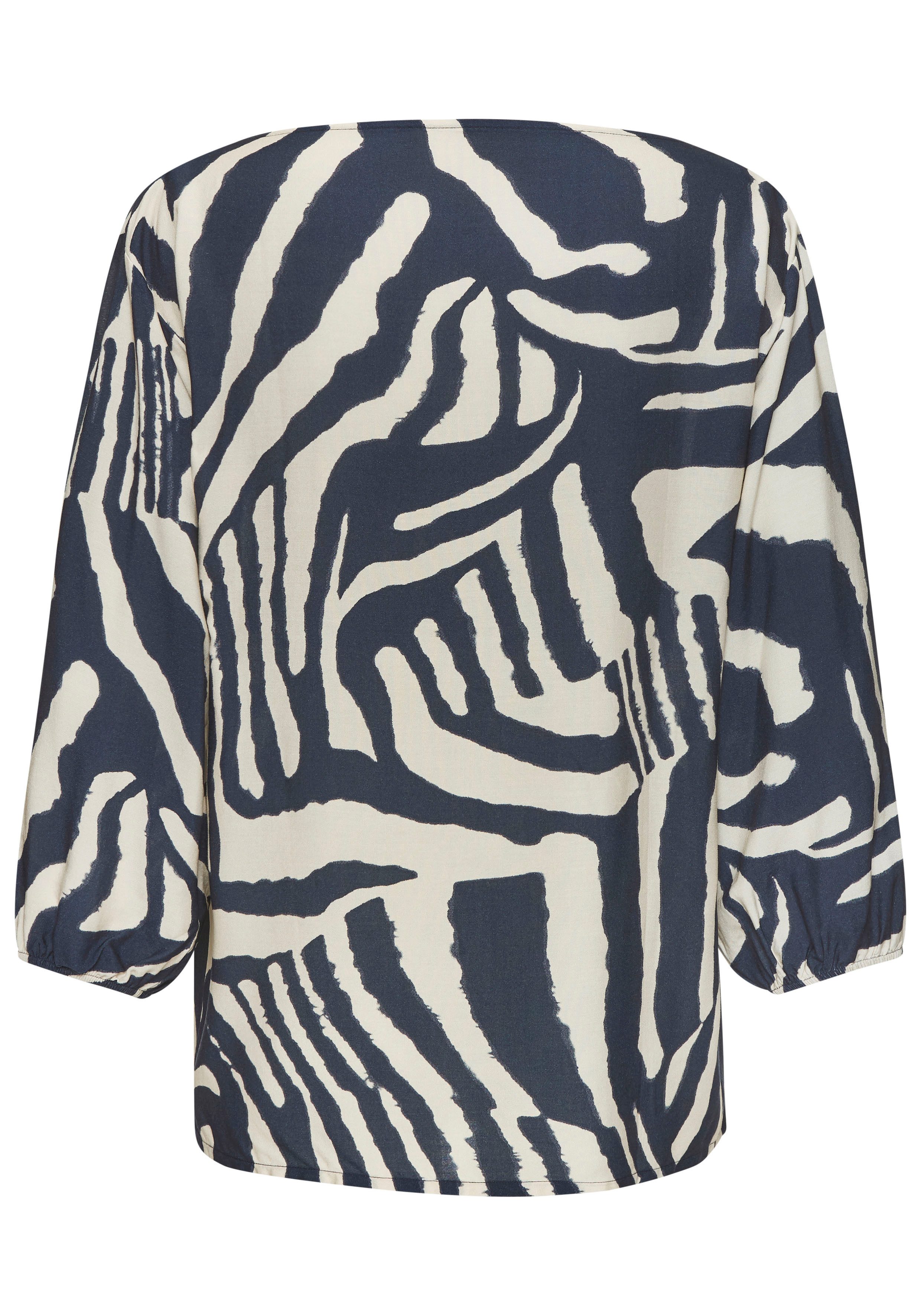 LASCANA Schlupfbluse mit Animalprint aus leichter Viskose-Webware Damenbluse mit 3/4-Ärmeln, festlich-elegante Druckbluse, Blusenshirt – Bild 4 von 5