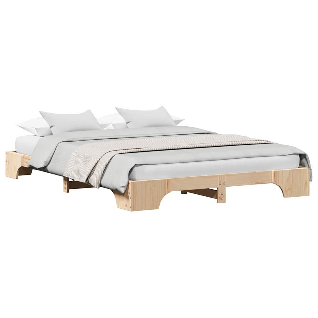 vidaXL Bett Bettgestell Massives Kiefernholz 160 günstig online kaufen