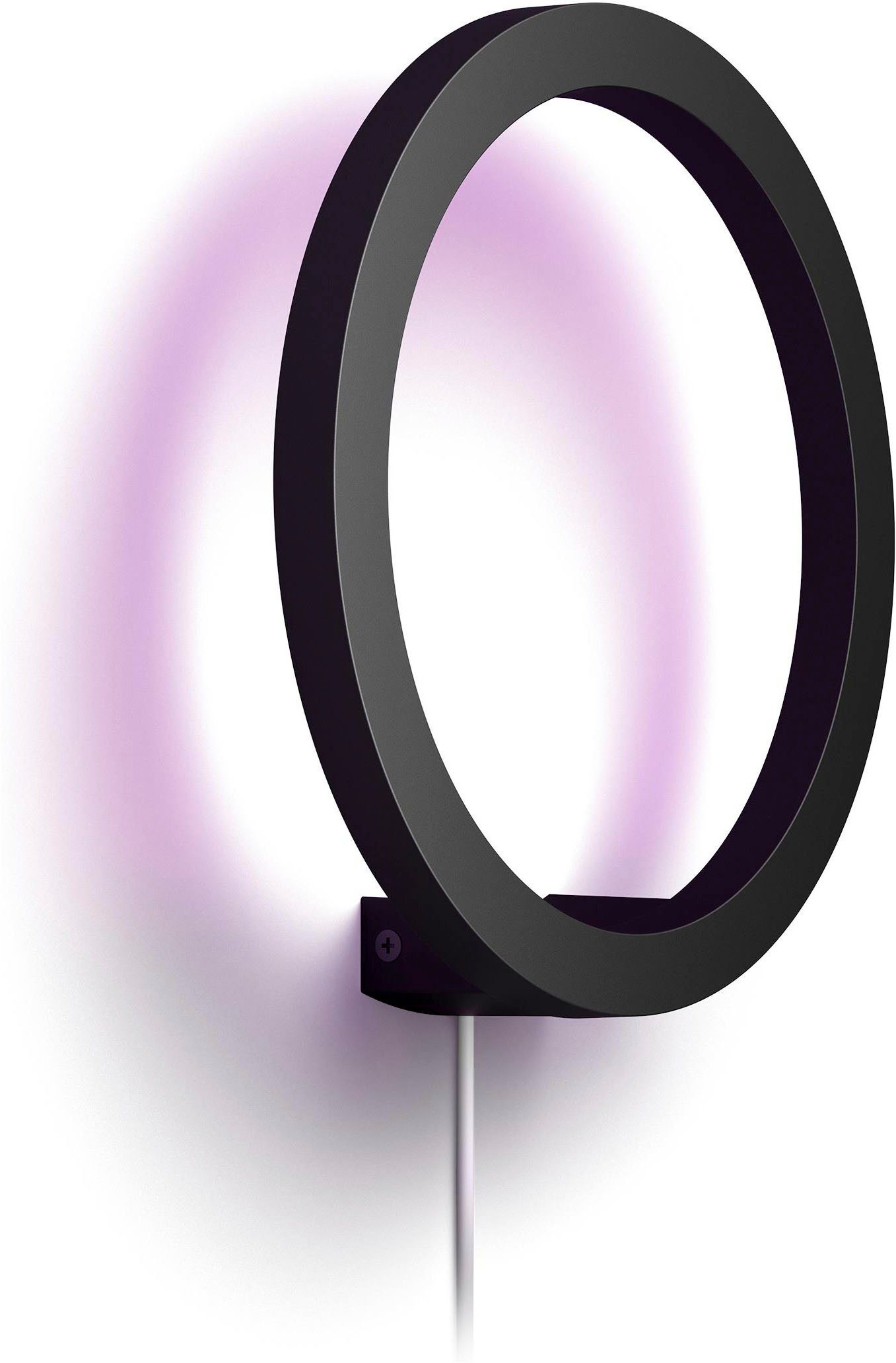 Philips Hue LED Wandleuchte White & Color Ambiance Sana, schwarz, Abschaltautomatik, Bluetooth, CCT - über Fernbedienung, Dimmfunktion, Einschlafhilfe, Farbsteuerung, Farbwechsel, Memory, nach Trennung vom Netz, Nachtlichtfunktion, RGB, Smart Home, Timerfunktion, Weckerfunktion, dimmbar über Fernbedienung, mehrere Helligkeitsstufen, LED fest integriert, Farbwechsler, RGB, warmweiß - kaltweiß, Steuerbar per App und Stimme, Smart Home fähig, Farbfähig und Weißtöne