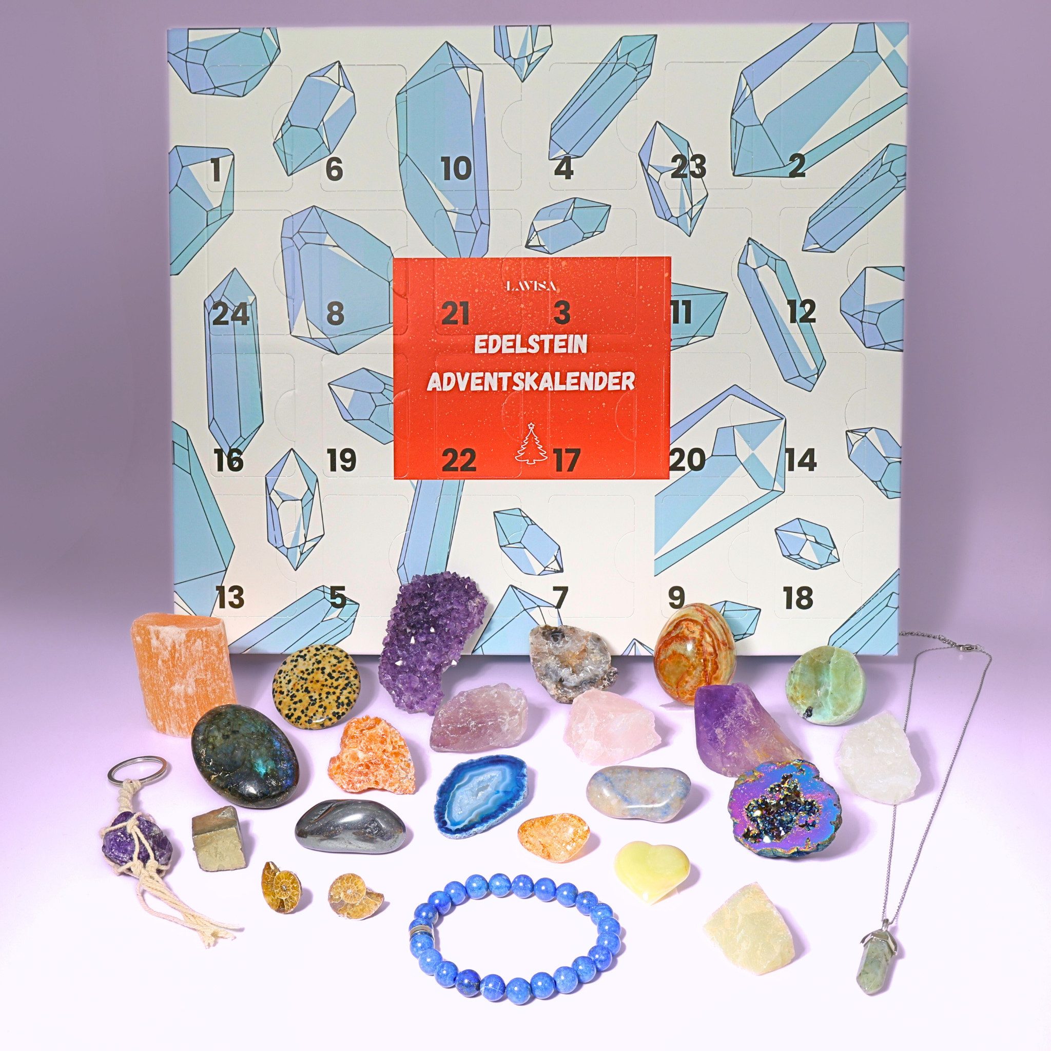LAVISA Календарі Календарі mit Edelsteinen, Kristallen, Fossilien, Mineralien