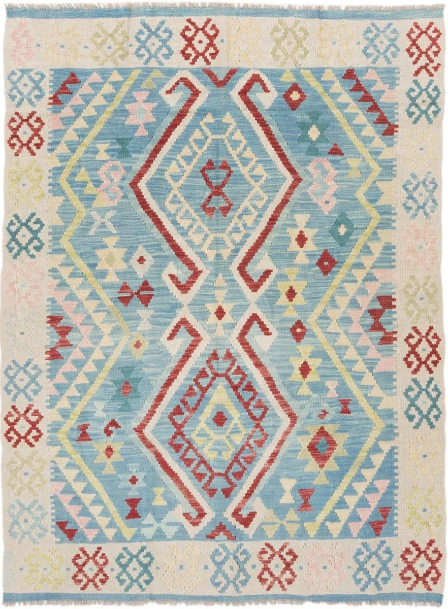 Orientteppich Kelim Afghan 148x199 Handgewebter Orientteppich, Nain Trading, rechteckig, Höhe: 3 mm