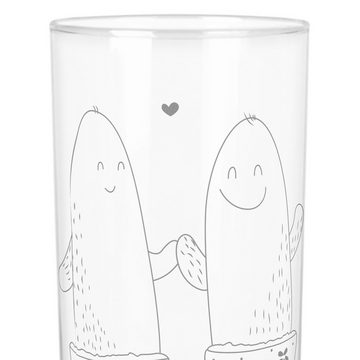 Mr. & Mrs. Panda Glas 200 ml Kaktus Liebe - Transparent - Geschenk, Wasserglas mit Gravur, Premium Glas, Magische Gravuren