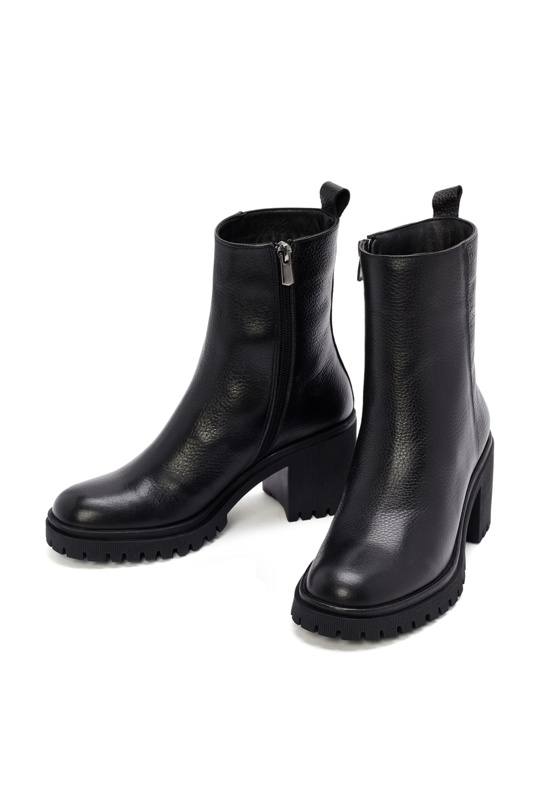 Derimod Absatz-Stiefeletten aus Leder Ankleboots Reißverschluss, Textilfutter, EVA Sohle, Absatz 5,5 cm