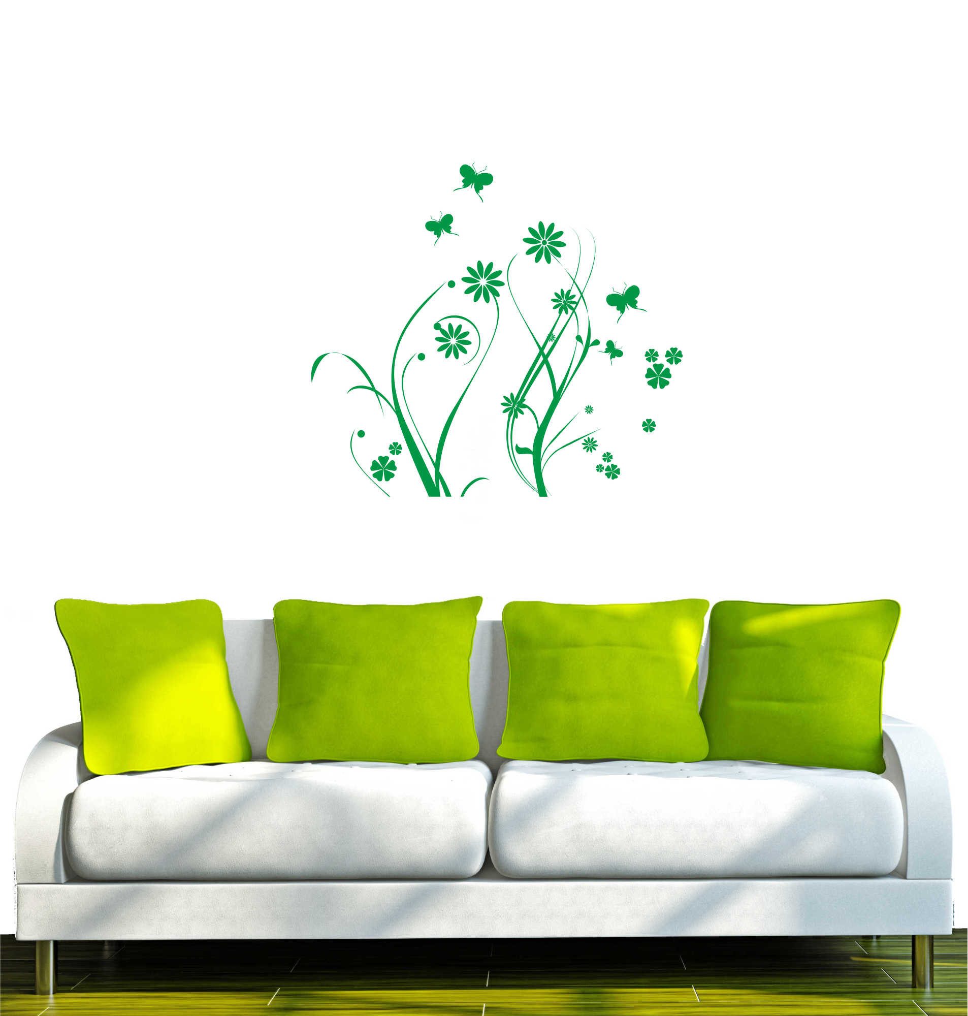 INDIGOS UG Wandtattoo Wandtattoo - Wandaufkleber - w181 Schmetterlinge Wandaufkleber