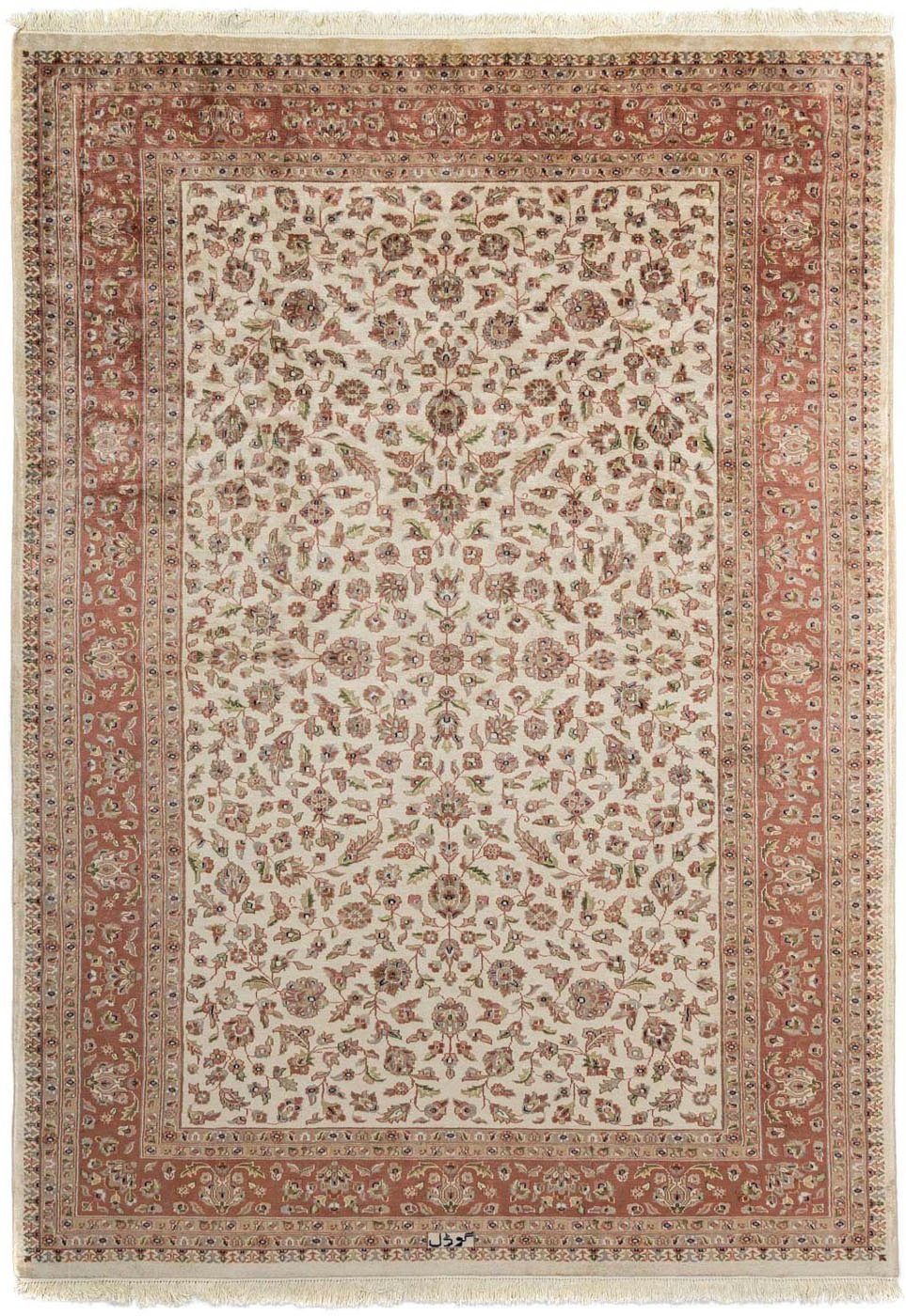 Unikat mm, x 10 rechteckig, Wollteppich Medaillon morgenland, Shiraz 212 cm, Höhe: Zertifikat 306 mit Rosso