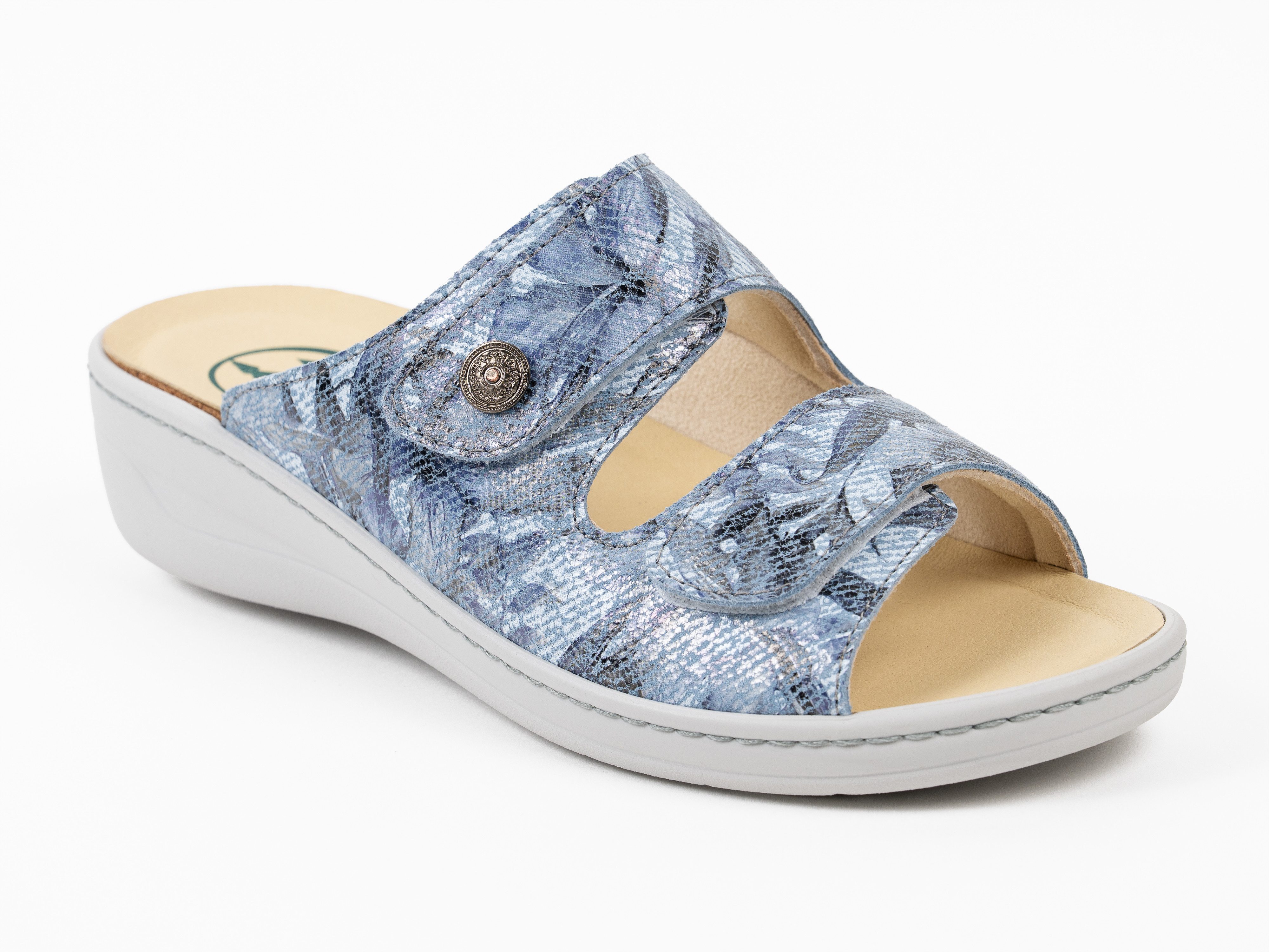 Franken-Schuhe Art. 250 Damen Pantolette (mit loser Einlage und STRETCH geeignet bei Hallux Valgus, Weite "K) Made in Germany