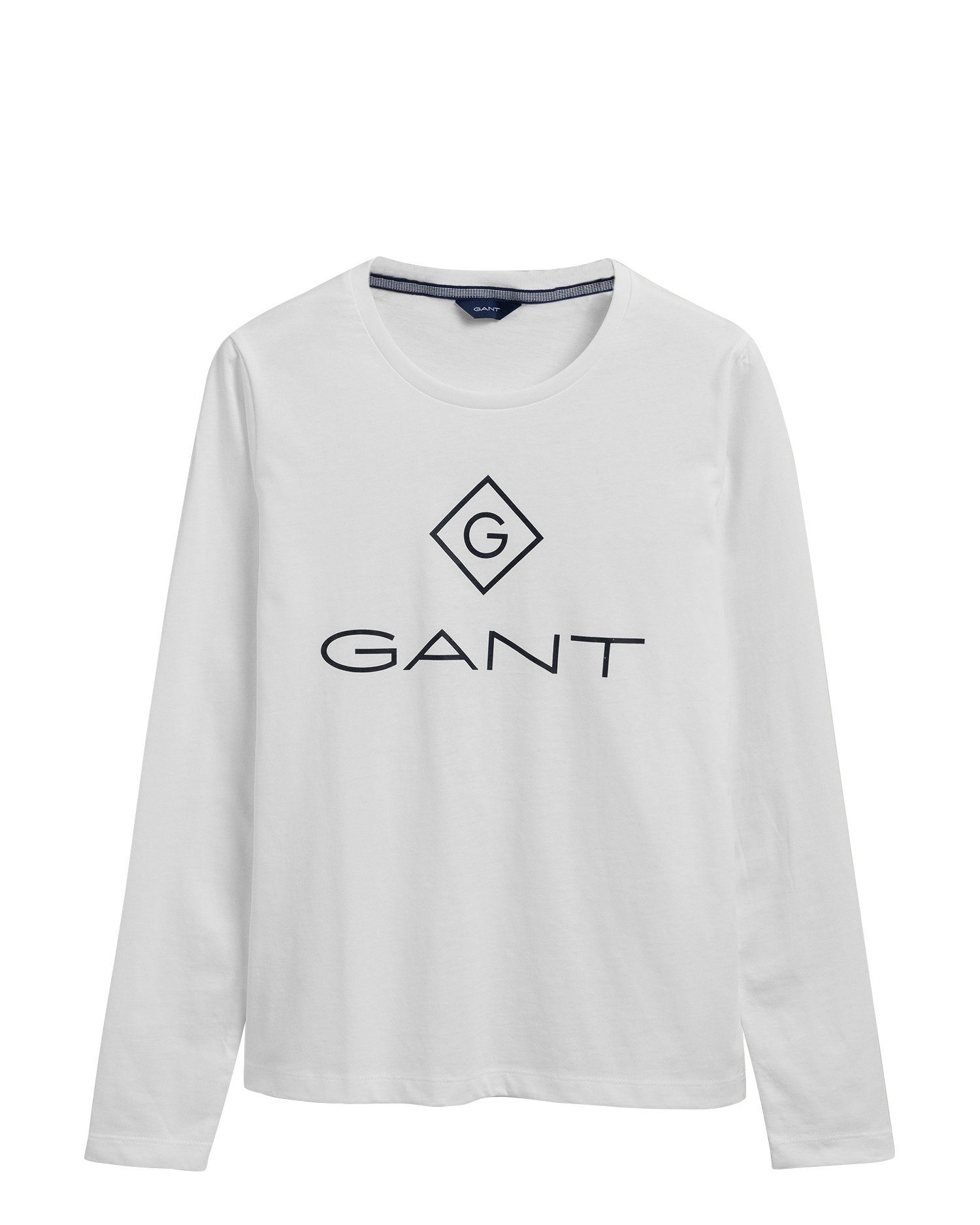 Gant T-Shirt Damen T-Shirt - LOCK UP, Longsleeve, langarm Weiß