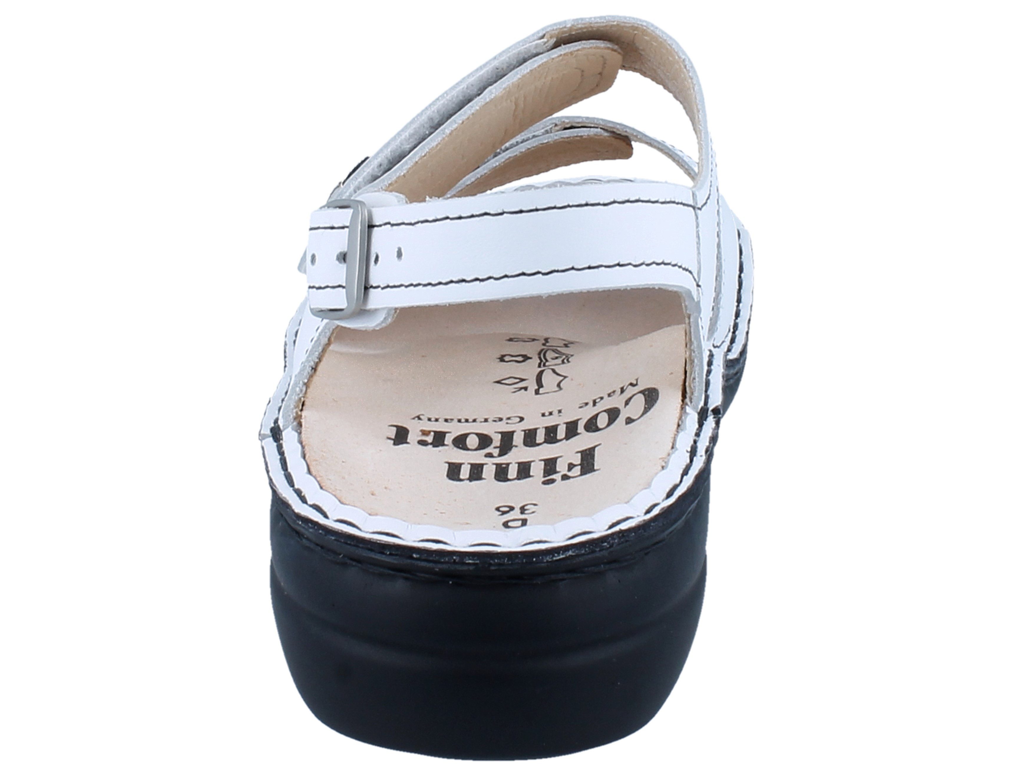 Finn Comfort FINN COMFORT Milos Damen Sandale weiss Glattleder - Größe: 35 Sandale Wechselfußbett