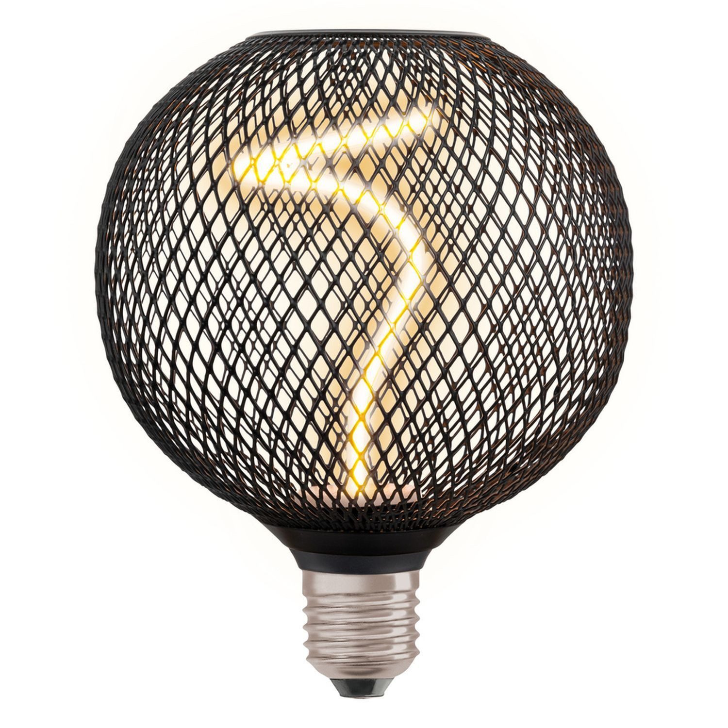 Licht-Erlebnisse LED-Leuchtmittel LAMP, E27, Warmweiß, Schwarz Metall E27 1800 K 130 lm ultra-warmweiß dimmbar Deko Lampe