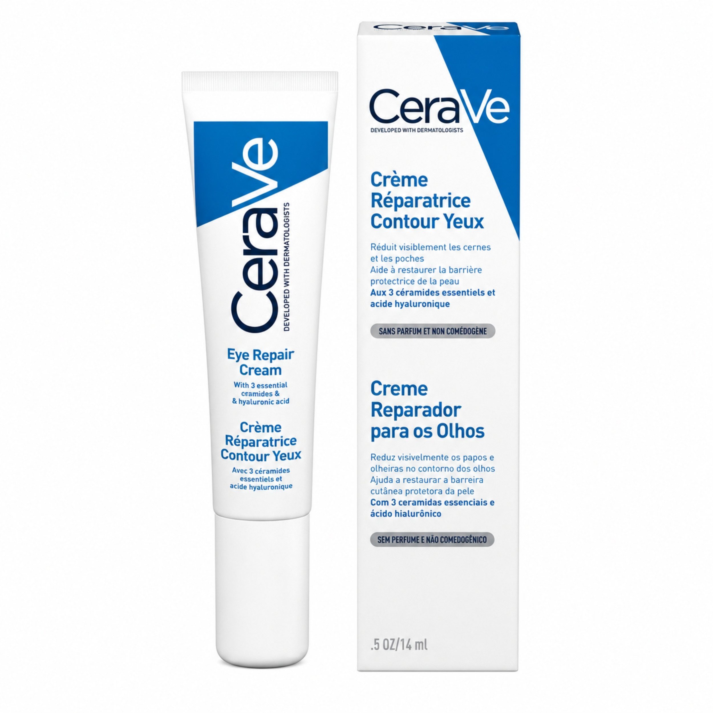 CeraVe Augencreme Augenreparaturcreme 14 ml, mit Niacinamid, Hyaluronsäure und Ceramiden
