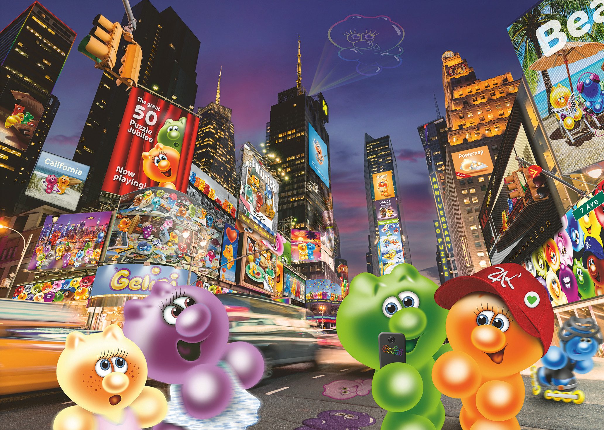 Ravensburger Puzzle Gelini am Time Square, 1000 Puzzleteile, Made in German günstig online kaufen