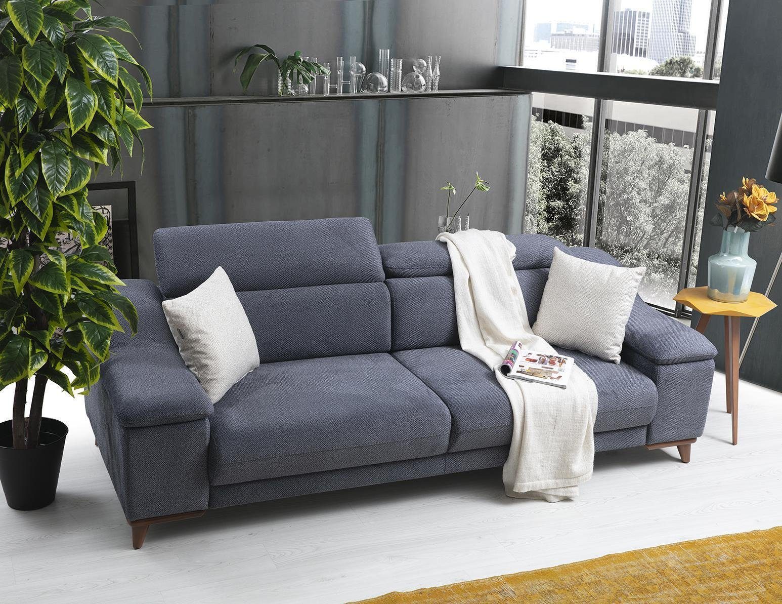 Modern JVmoebel (3-St., Luxus Made Sitzer/Sessel), Wohnzimmer Textil Couch Europa Nur 3 Sofa in Wohnzimmer-Set 2x Komplett Polstermöbel,