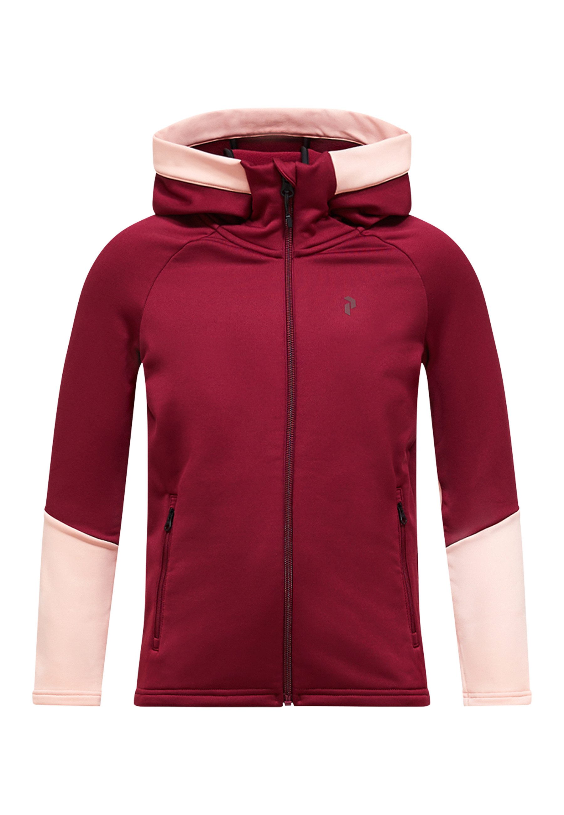 Peak Performance Fleecejacke Jr Rider Essentials Midlayer Zip Hood mit sportivem Design