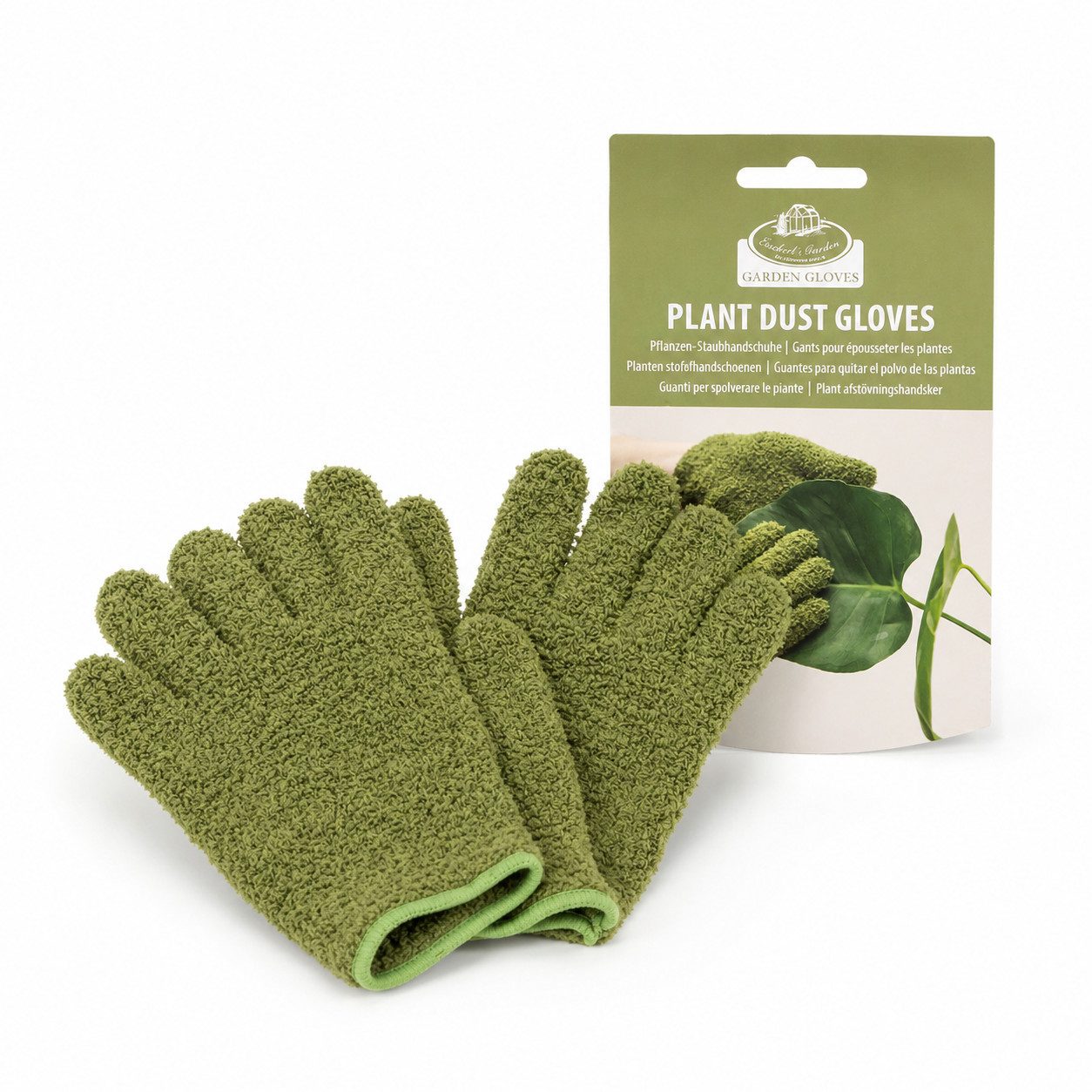 esschert design Gartenhandschuhe Pflanzen Staubhandschuh aus Mikrofaser für sanfte Blattpflege (2-St)