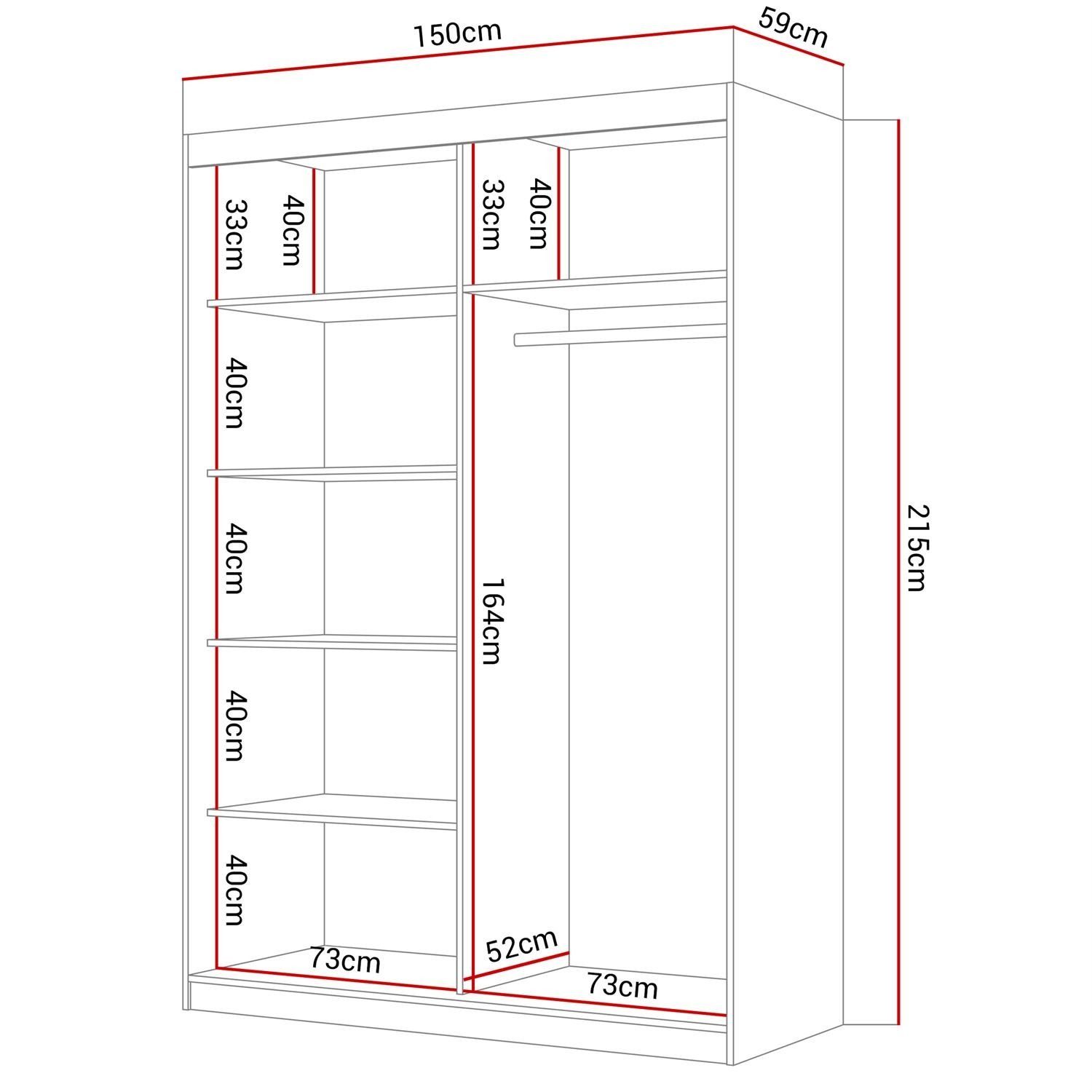 CAMARO Spiegelschrank Weiß Schrank Allhouse III