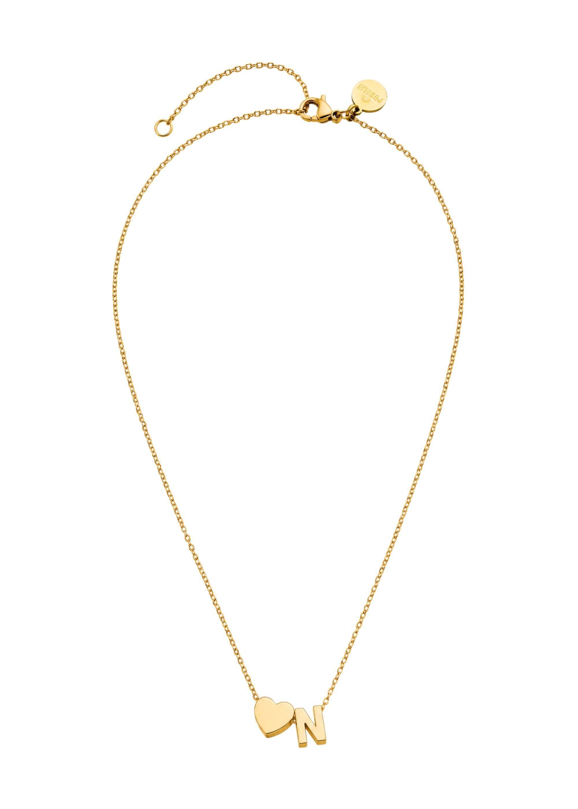 Purelei Kette mit Anhänger Letter Heart N (Kette)