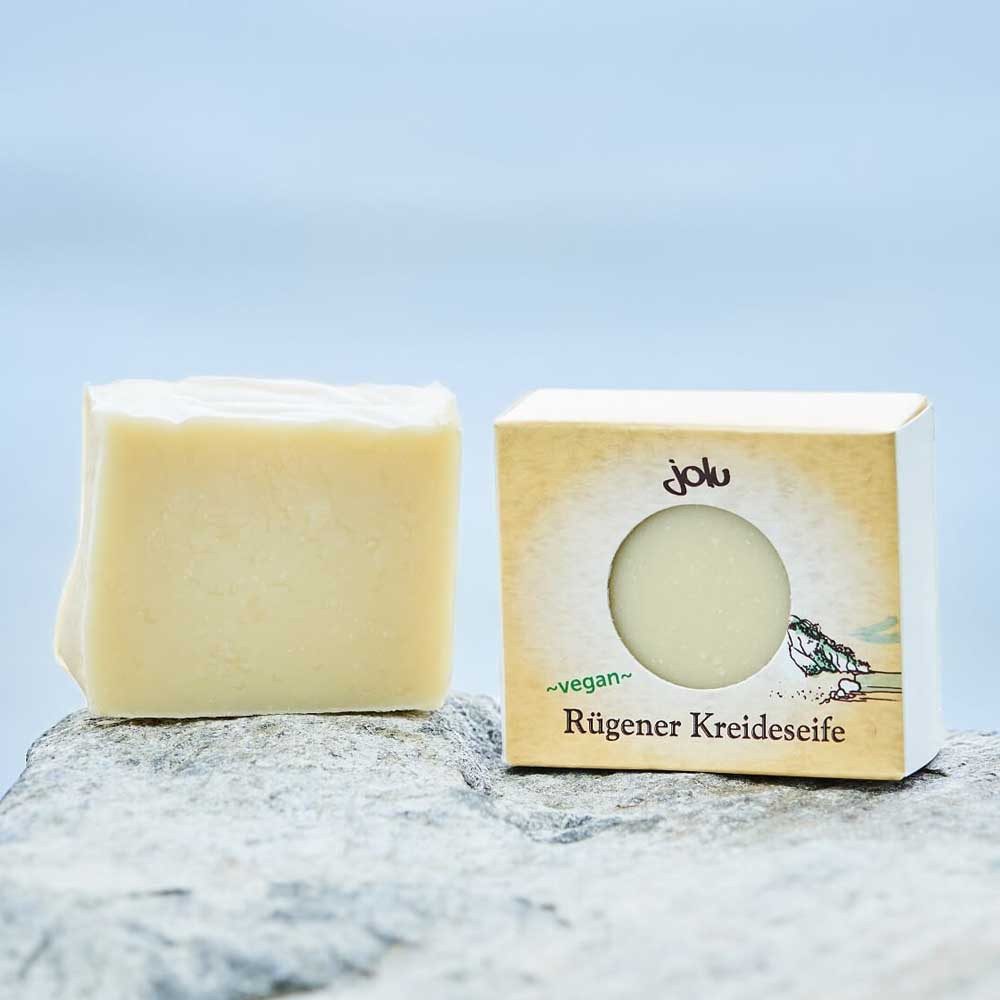 Jolu Feste Duschseife Dusch- und Handseife - Rügener-Kreide 90g