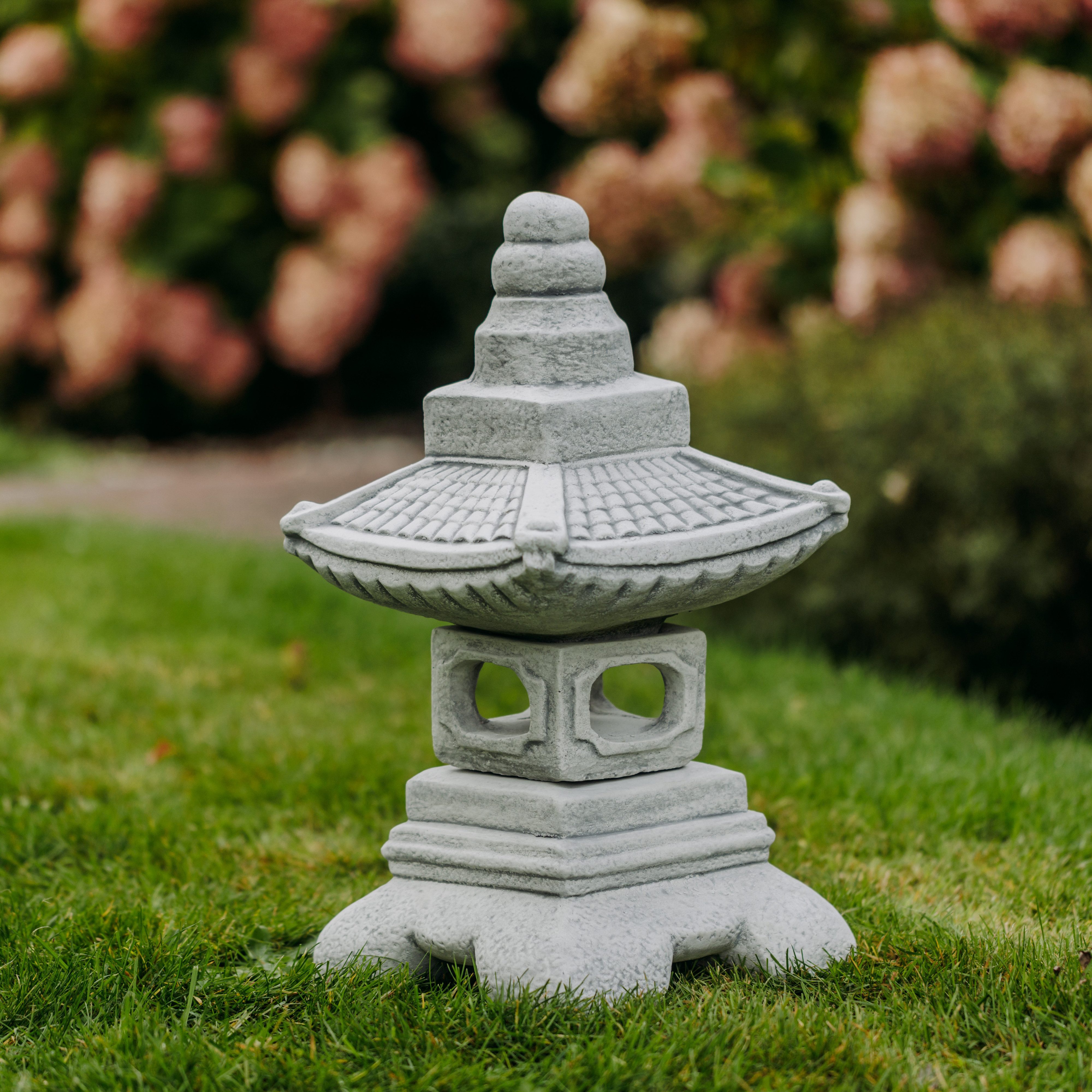 gartendekoparadies.de Gartenfigur Yukimi-Pagode japanische Steinlaterne, H. 52 cm, 28 kg, Frostsicher