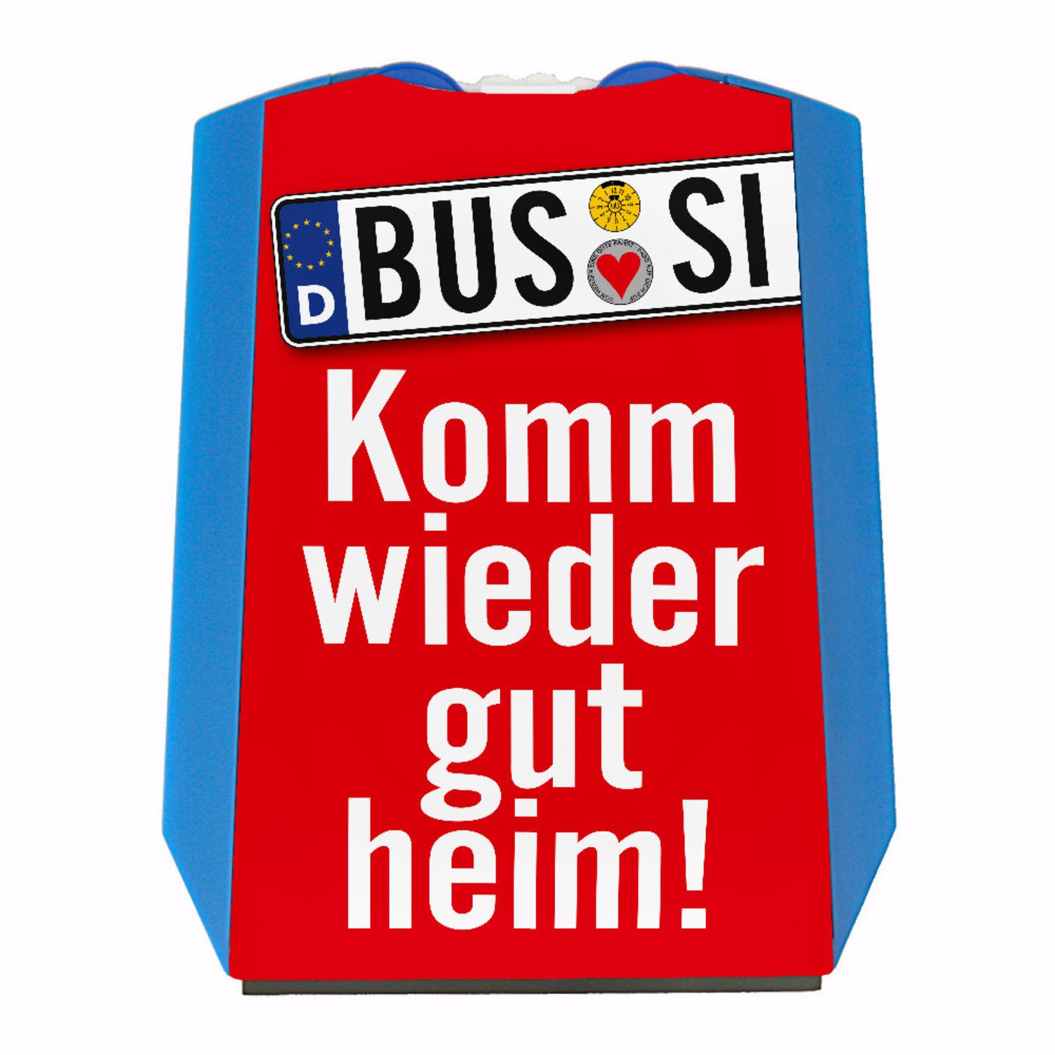 Parkscheibe Sicherheit im Straßenverkehr Parkscheibe mit Bussi Motiv rotem