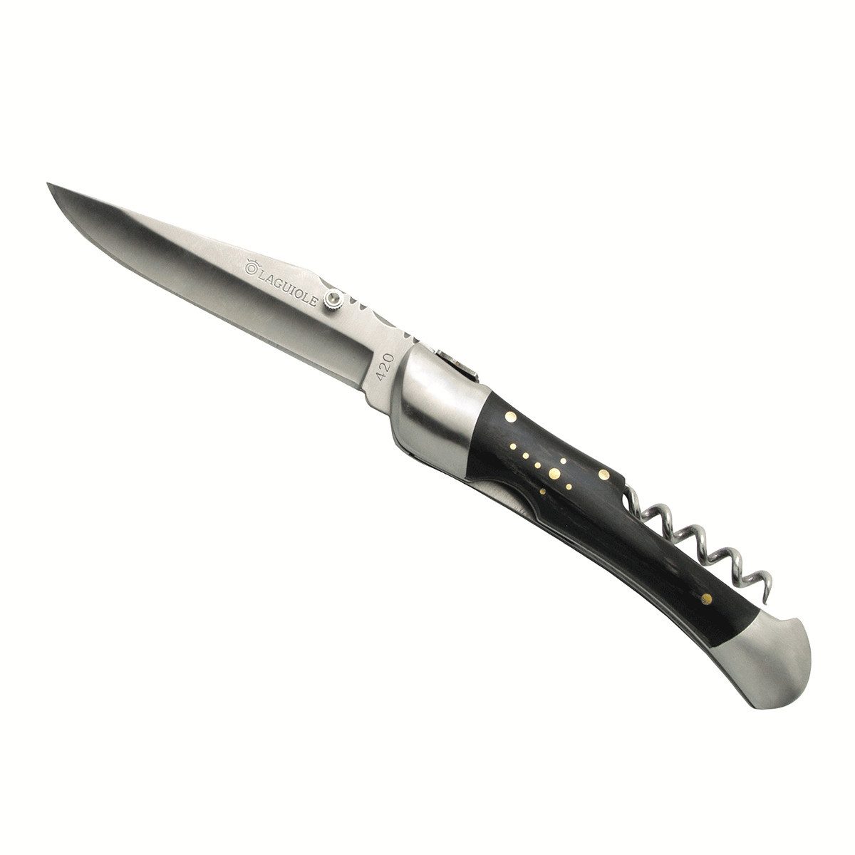 Baladéo® Universalmesser Baladeo Laguiole mit Staminaholz-Griff Einhandmesser, schwarz