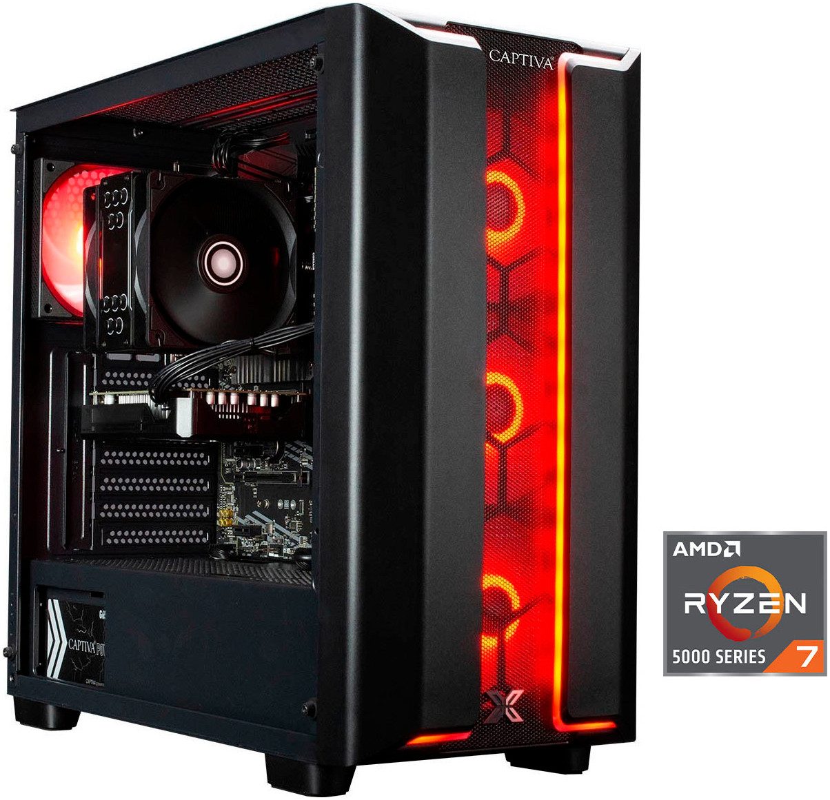 CAPTIVA Highend Gaming R94-146 Gaming-PC (AMD Ryzen 7 5700X, GeForce RTX 5070, 32 GB RAM, 1000 GB SSD, Luftkühlung)