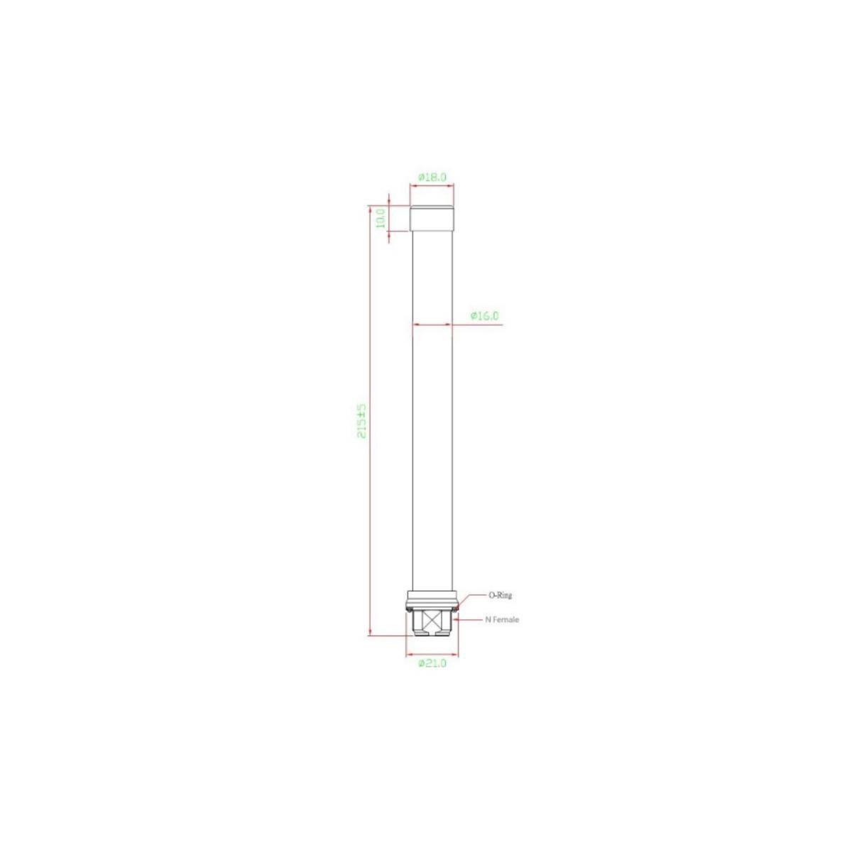 AOA-2405TF 5 Omni-Antenne den 2.4 für Alfa - dBi GHz WLAN-Antenne Außenbereich