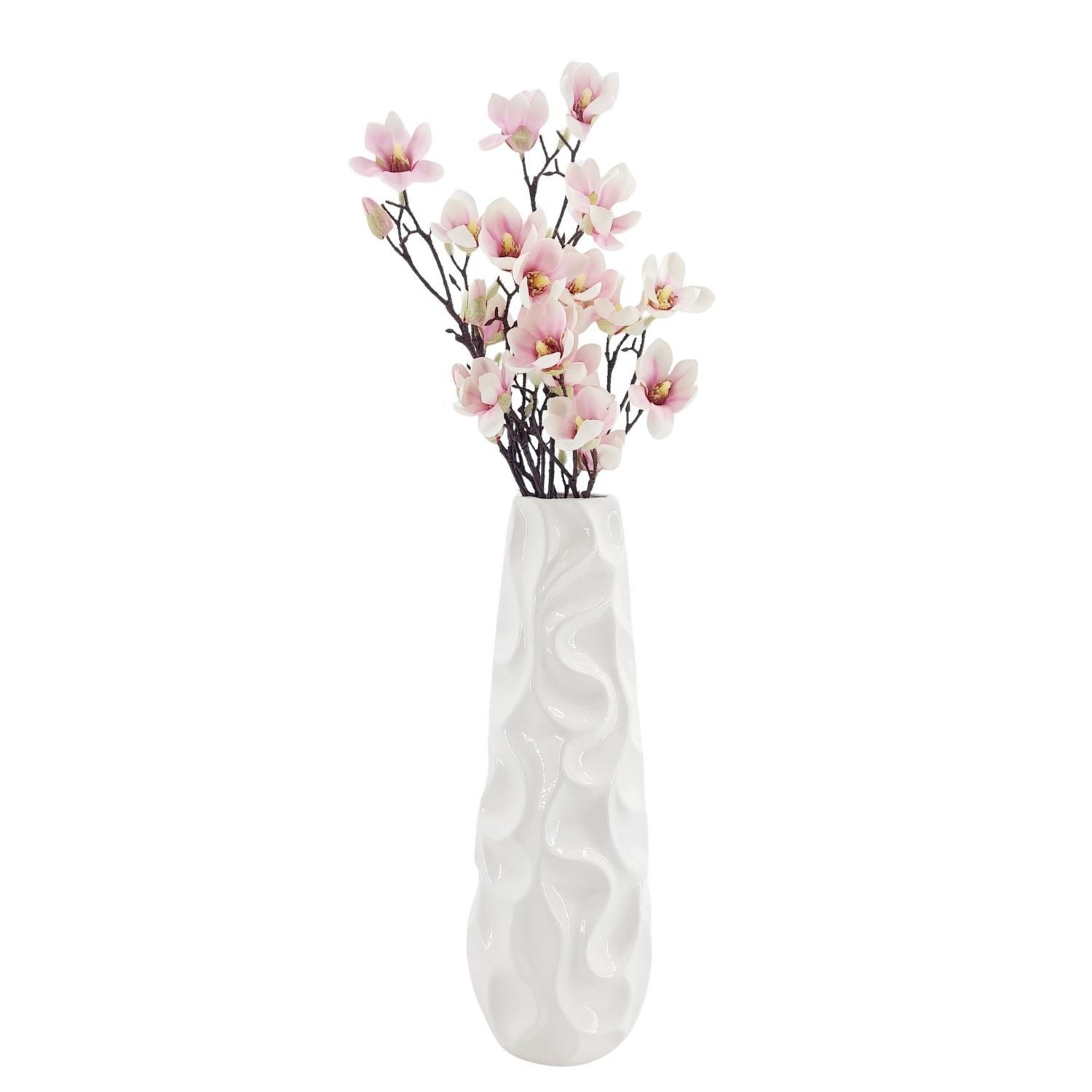 formano Bodenvase WELLE, Höhe: 57cm, Farbe: Weiß, Motiv: Welle günstig online kaufen