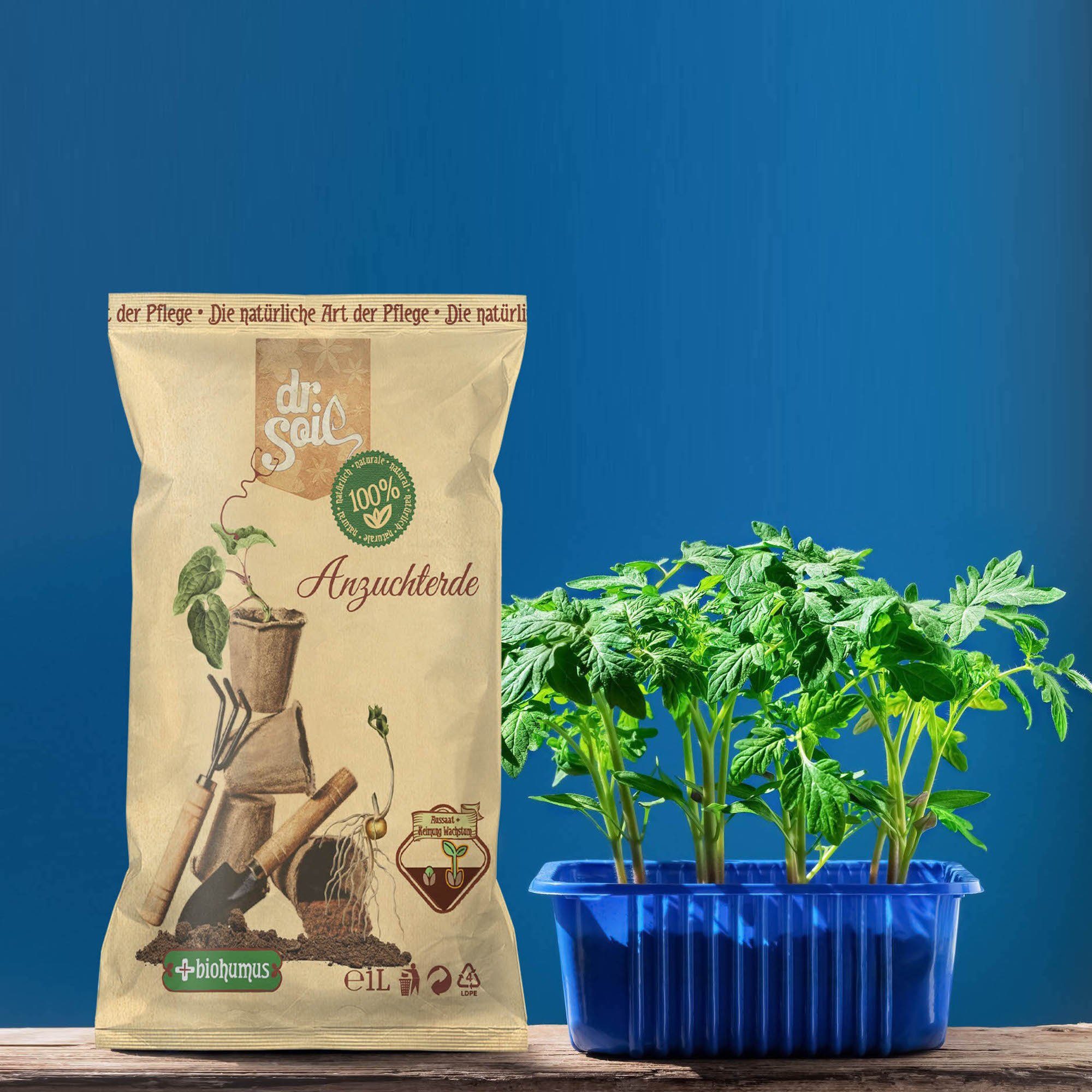 dr. Soil BioErde Anzuchtsubstrat, 1 liter beutel