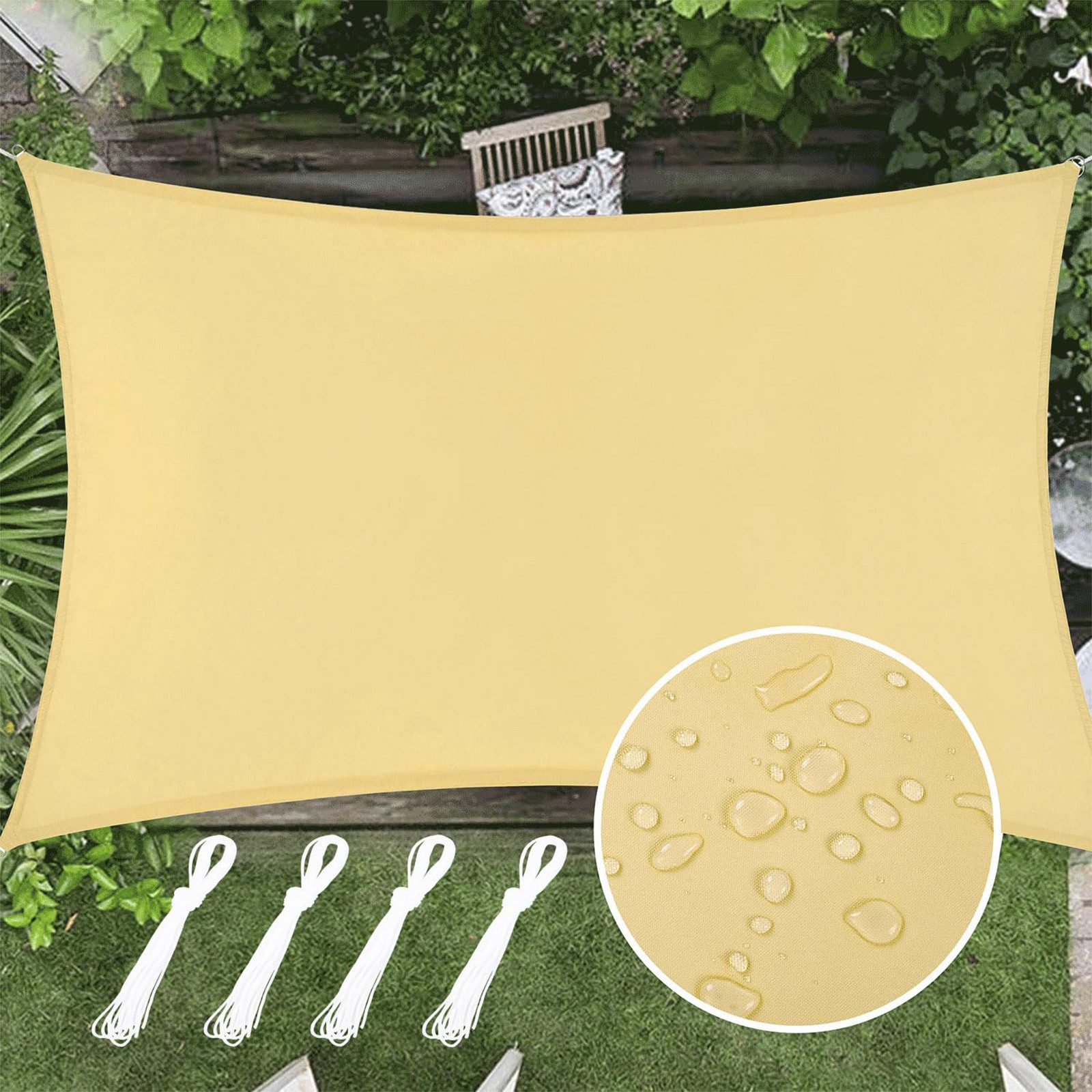 Jibenhome Sonnensegel Sonnenschutz Windschutz 2x3m Oxford-Stoff günstig online kaufen