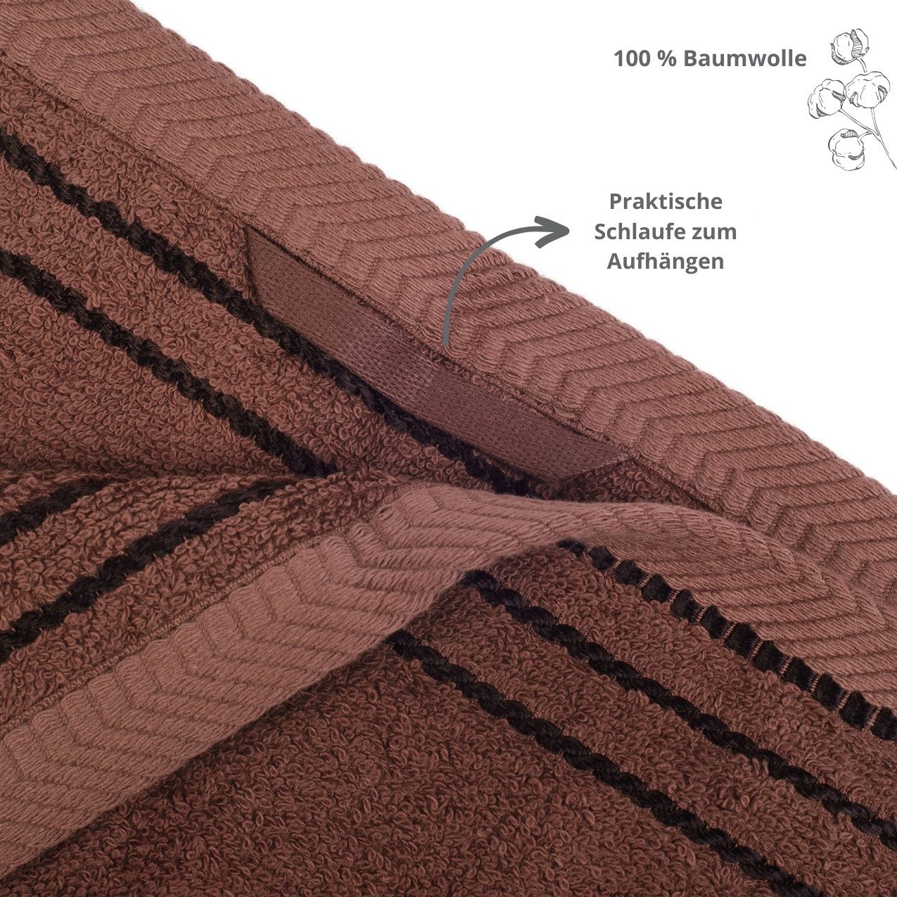 liebling Gästehandtuch Potsdam, 100% Baumwolle, mit praktischer Schlaufe zum Aufhängen, hochwertig, formstabil