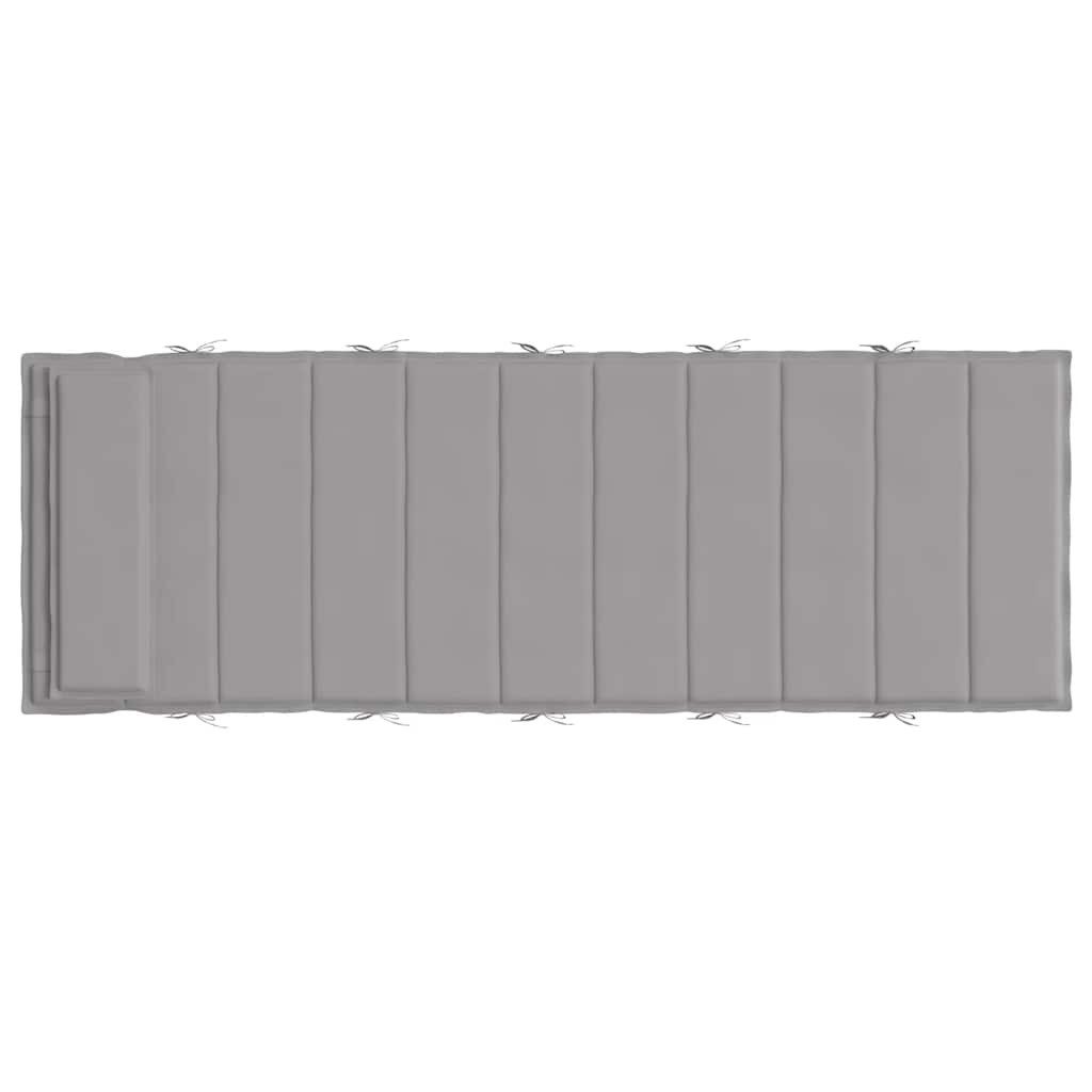 vidaXL Sitzauflage Sonnenliegen-Auflage Grau 180x60x4 cm Oxford-Gewebe, (1 St) – Bild 5 von 5