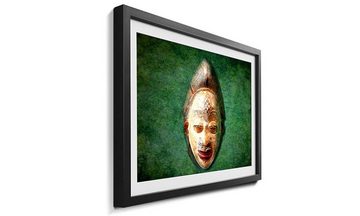 WandbilderXXL Bild mit Rahmen African Head, Afrikanische Maske, Wandbild, in 4 Größen erhältlich