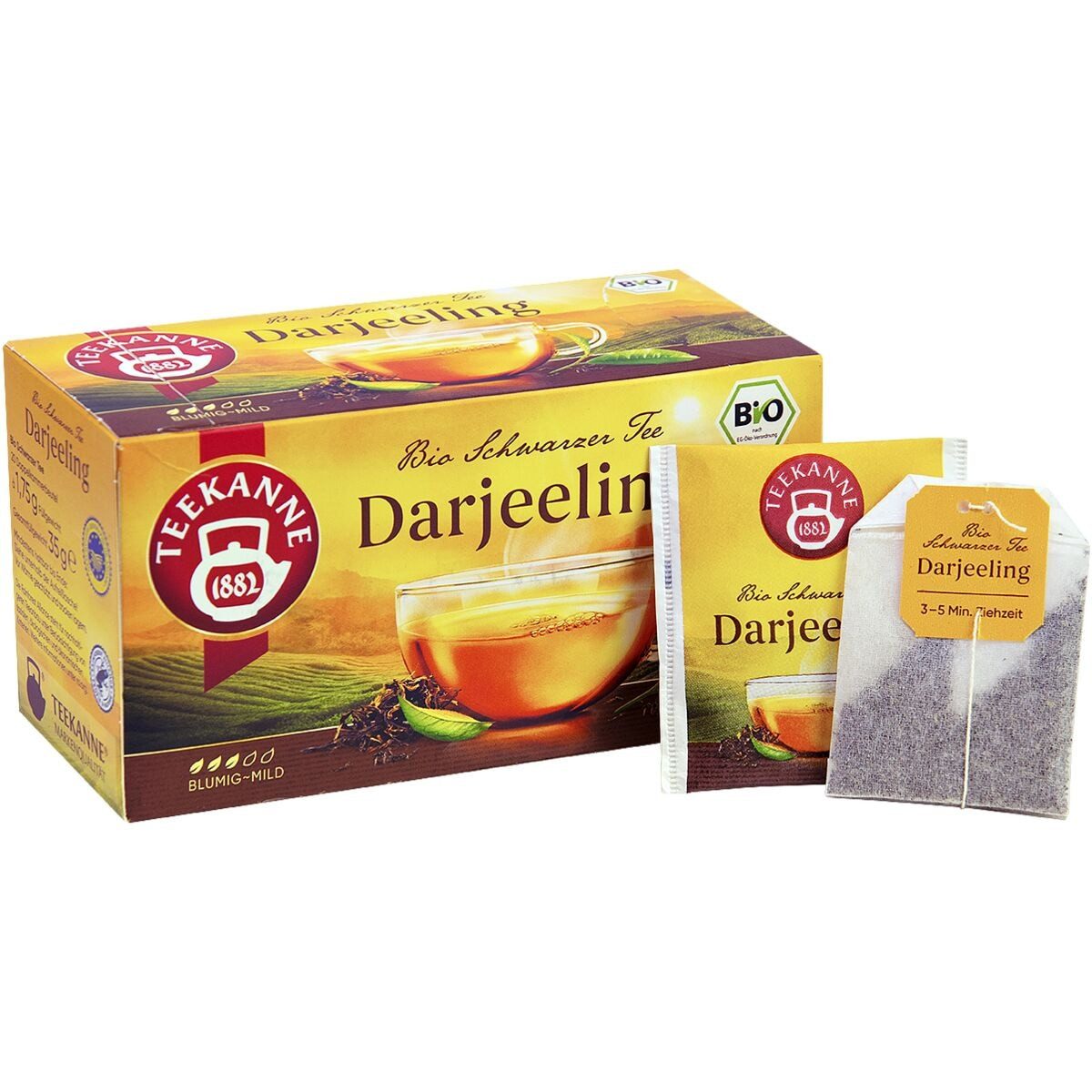 TEEKANNE Tee Bio Darjeeling, 20 Beutel, Schwarztee-Mischung