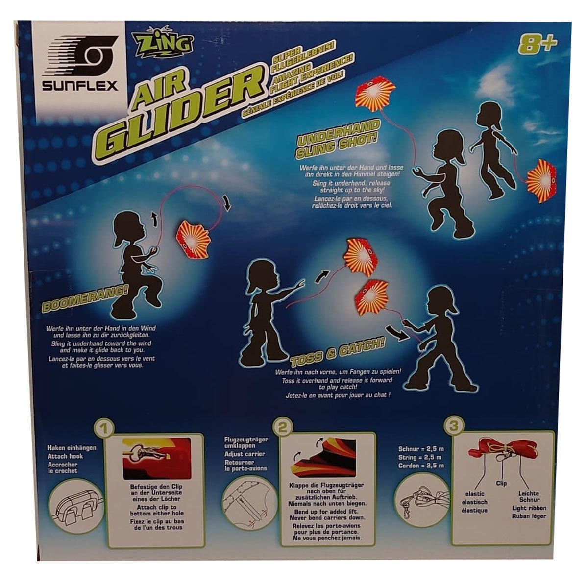 Sunflex Flug-Drache Sunflex 75558 - Air Glider Flaming Mars Wurfgleiter Flughöhe 60 Meter