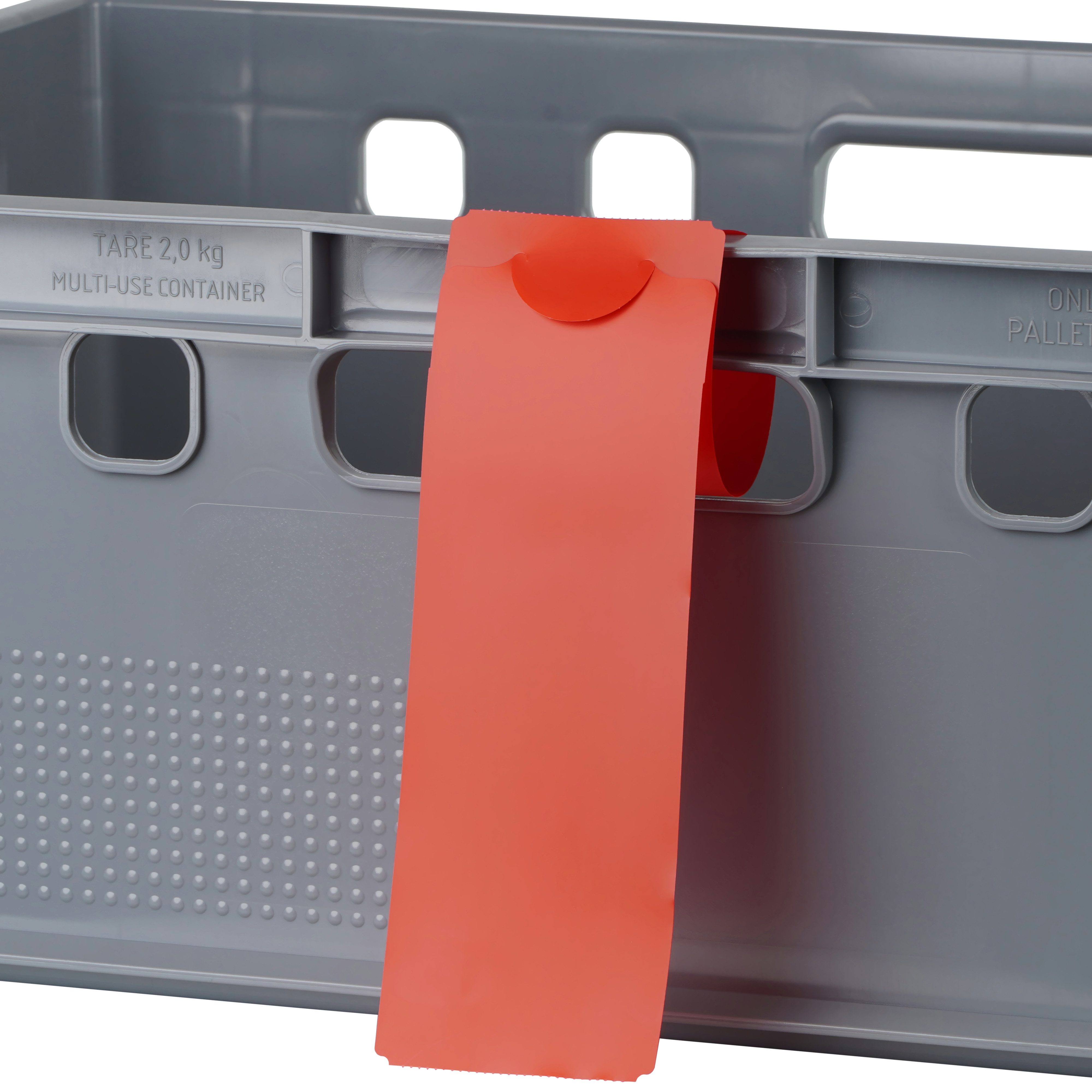 Thumbnail - Logiplast Etikettenrolle Schlaufenetiketten 381 x 69 mm - 1000 Stück, lebensmittelecht, wasserfest, Beschriftung mit Fol...