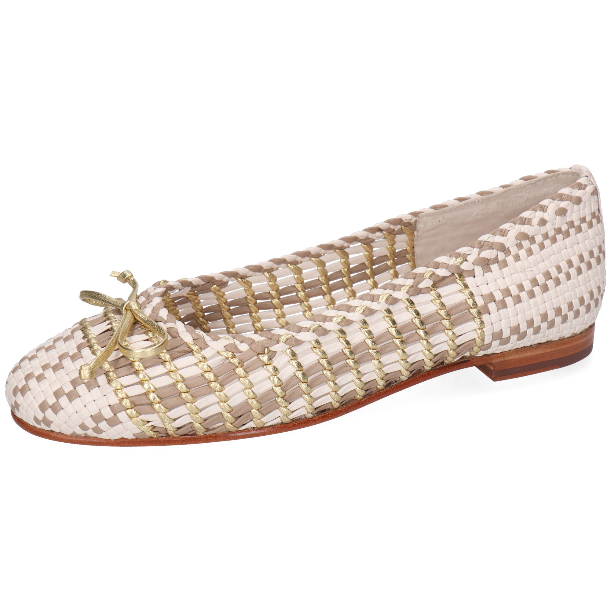 Imani 5 Leder-Geflochtene Schuhe für Damen Ballerina