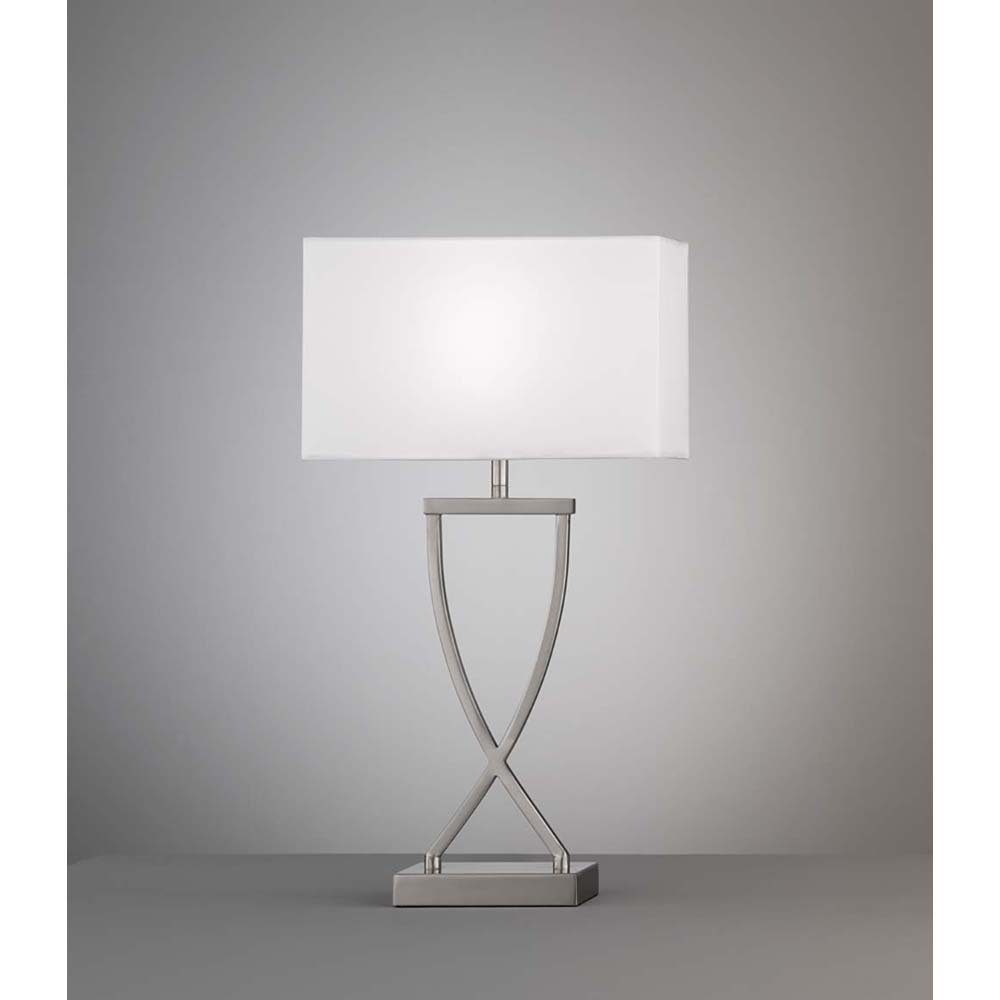 etc-shop LED Tischleuchte, Leuchtmittel nicht Tischleuchte inklusive, Leseleuchte weiß Schlafzimmerleuchte Nachttischlampe