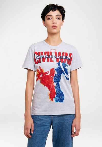 LOGOSHIRT T-Shirt Marvel - Captain America - Civil War mit trendigem Superhelden-Print
