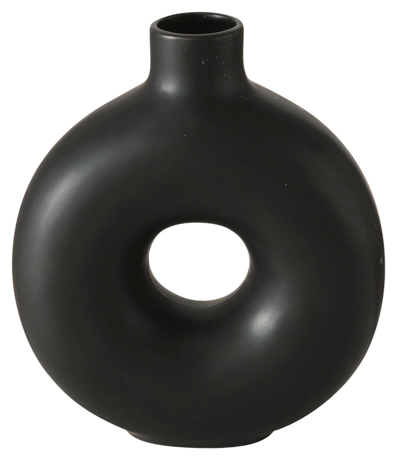 BOLTZE GRUPPE GmbH Dekovase LANYO, Vase, Schwarz, Steingut, H 20 cm (1 St)