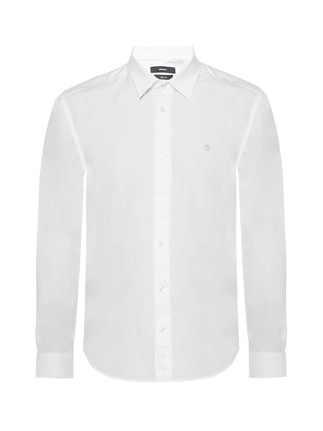 Diesel Businesshemd Slim Fit Langarm Shirt Weiß - S-Bill