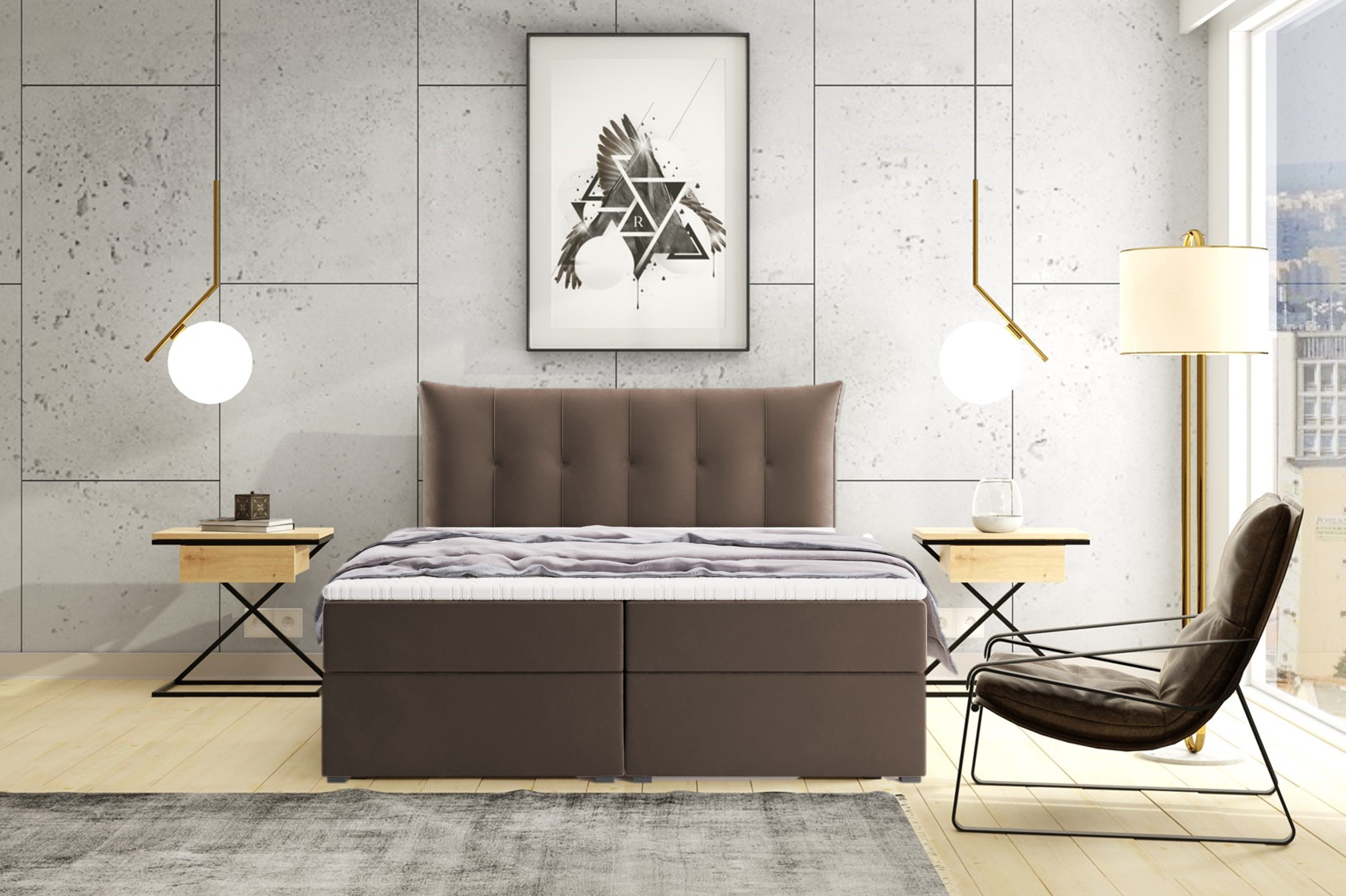 Labett Boxspringbett mit Bettkasten & H3/H4 Matratze PREMIUM 10, 160x200 180x200 200x200 (2 Bettkästen, Topper), 7-Zonen Taschenfederkernmatratze H3 oder H4