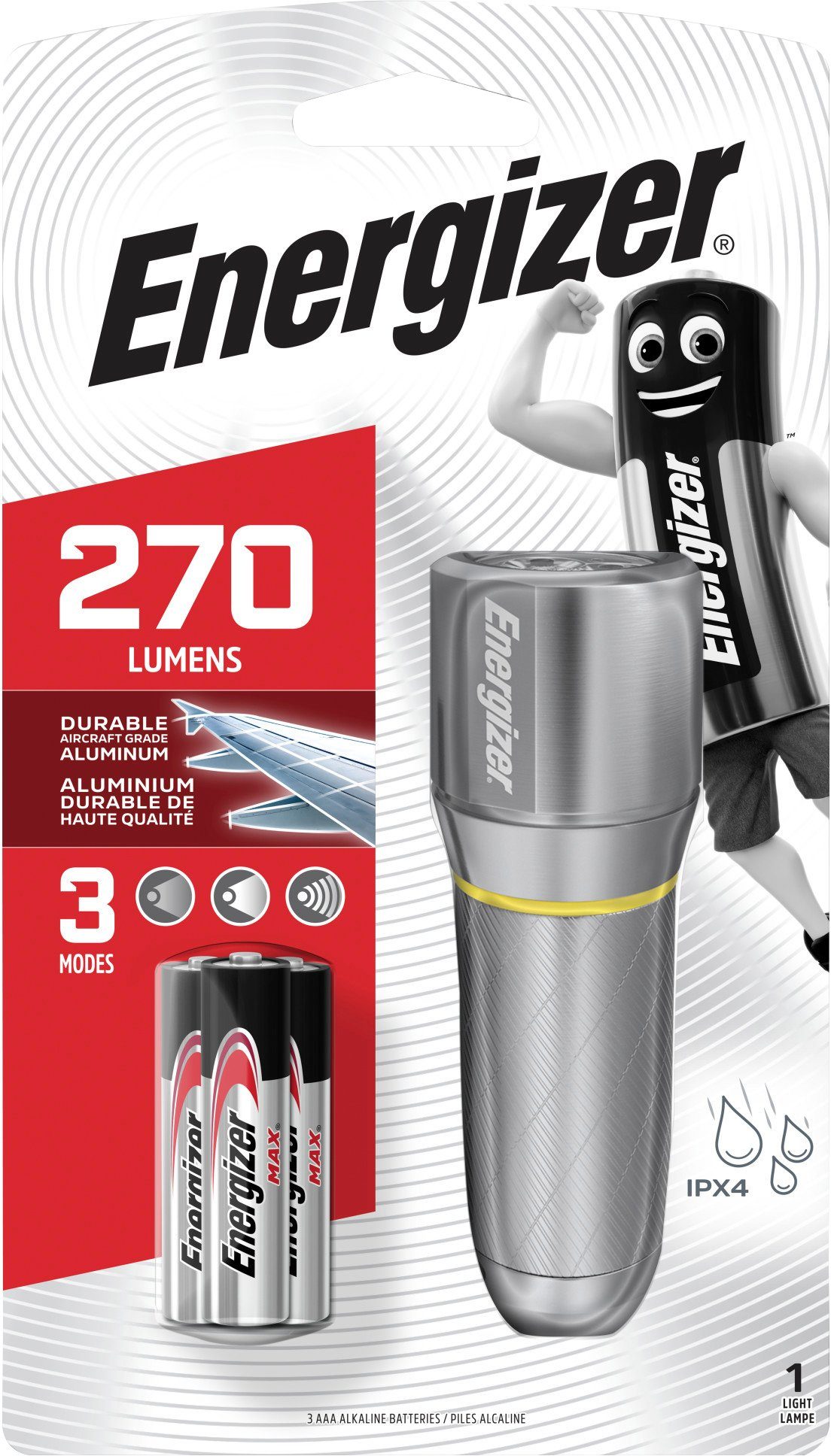 Energizer LED Taschenlampe Vision HD Metal 3AAA 270 Lumen