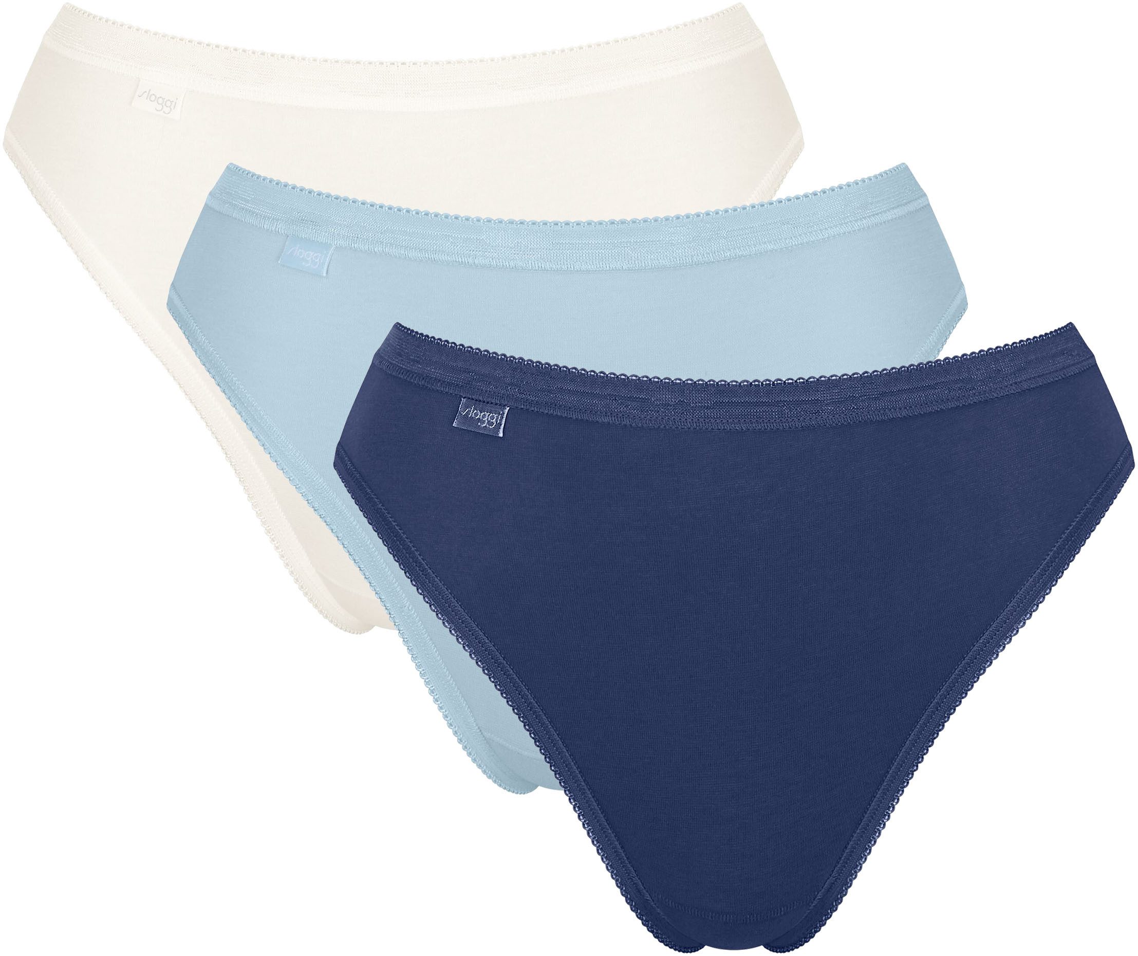 Sloggi Basic+ Slip Vita Alta Donna, Puro Comfort In Cotone Ed Elastan, Taglia Regolare
