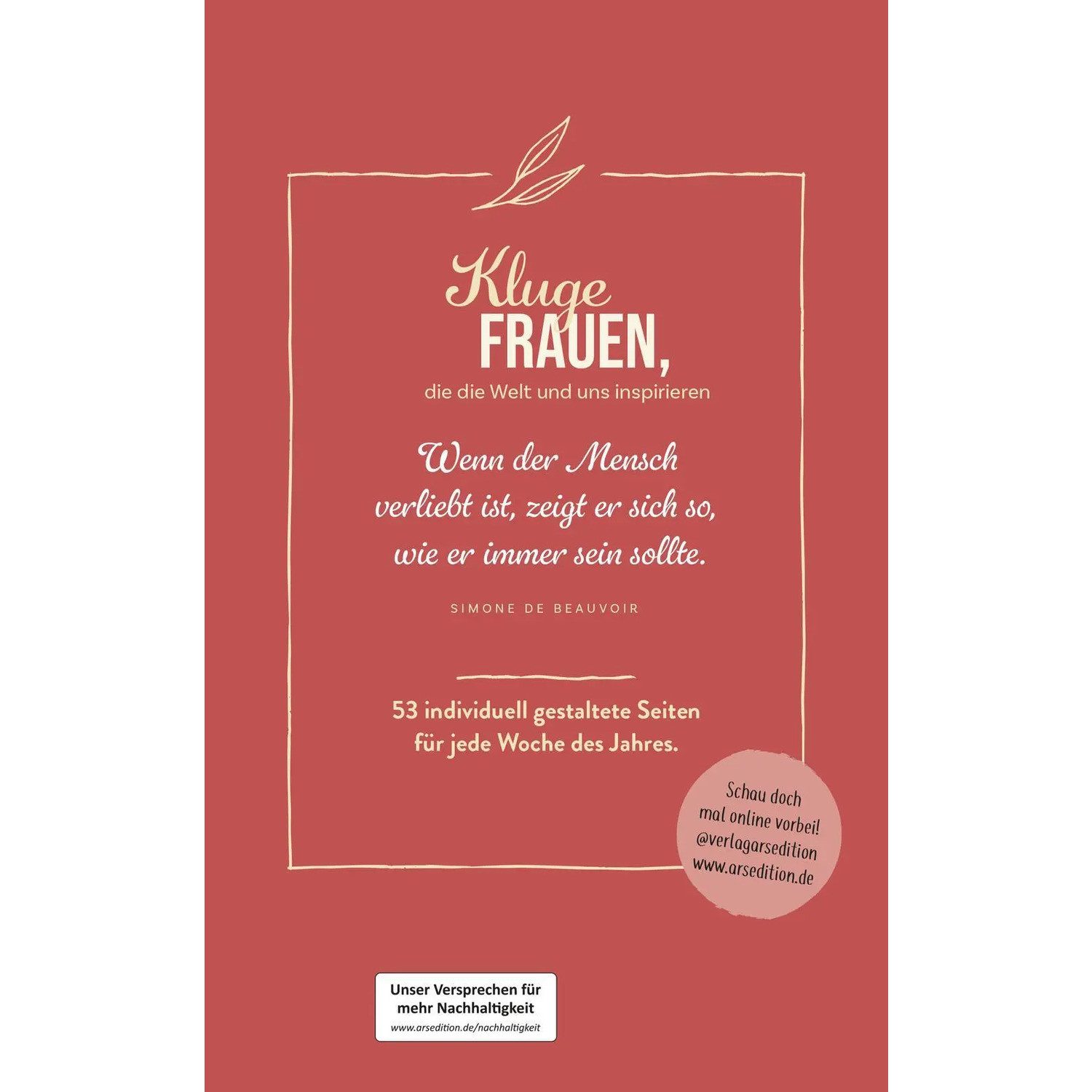 Ars Edition Tischkalender Wochenkalender Kluge Frauen, die die Welt und uns inspirieren 2026